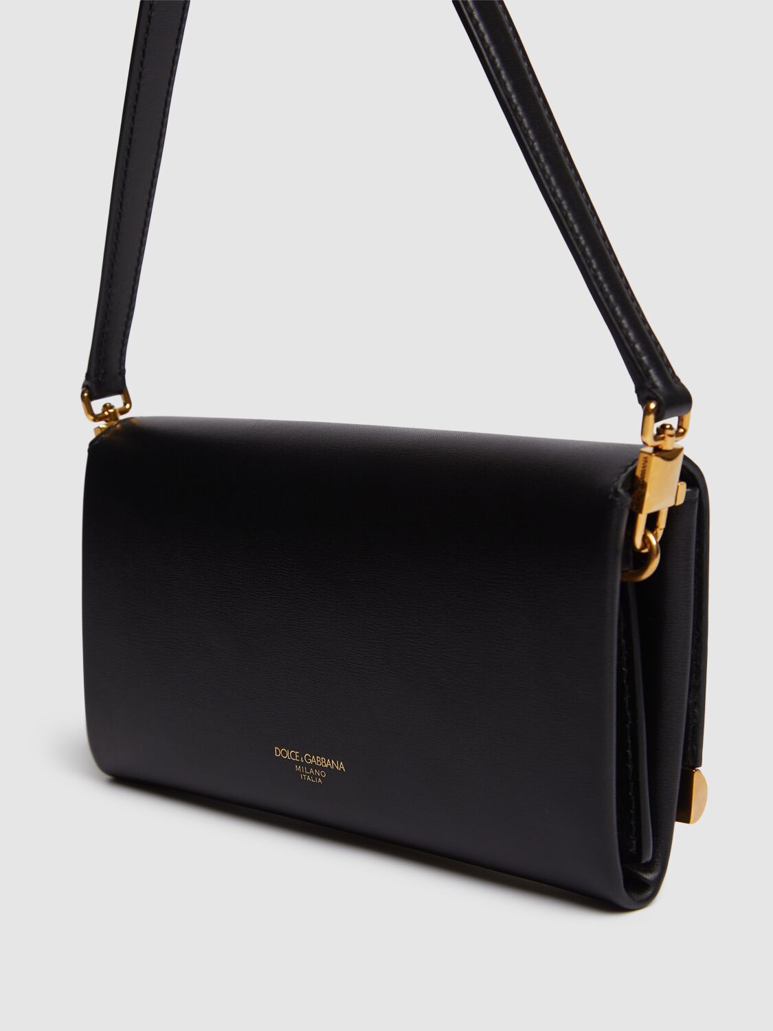 Dolce & Gabbana Marlene Leather Wallet Bag In Black