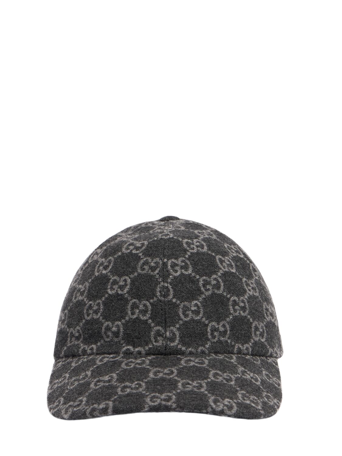 Gucci Gg Dailly Wool Baseball Cap In Dark Grey