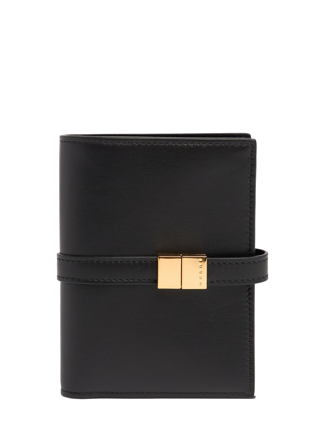 Marni Bifold Leather Wallet In Black