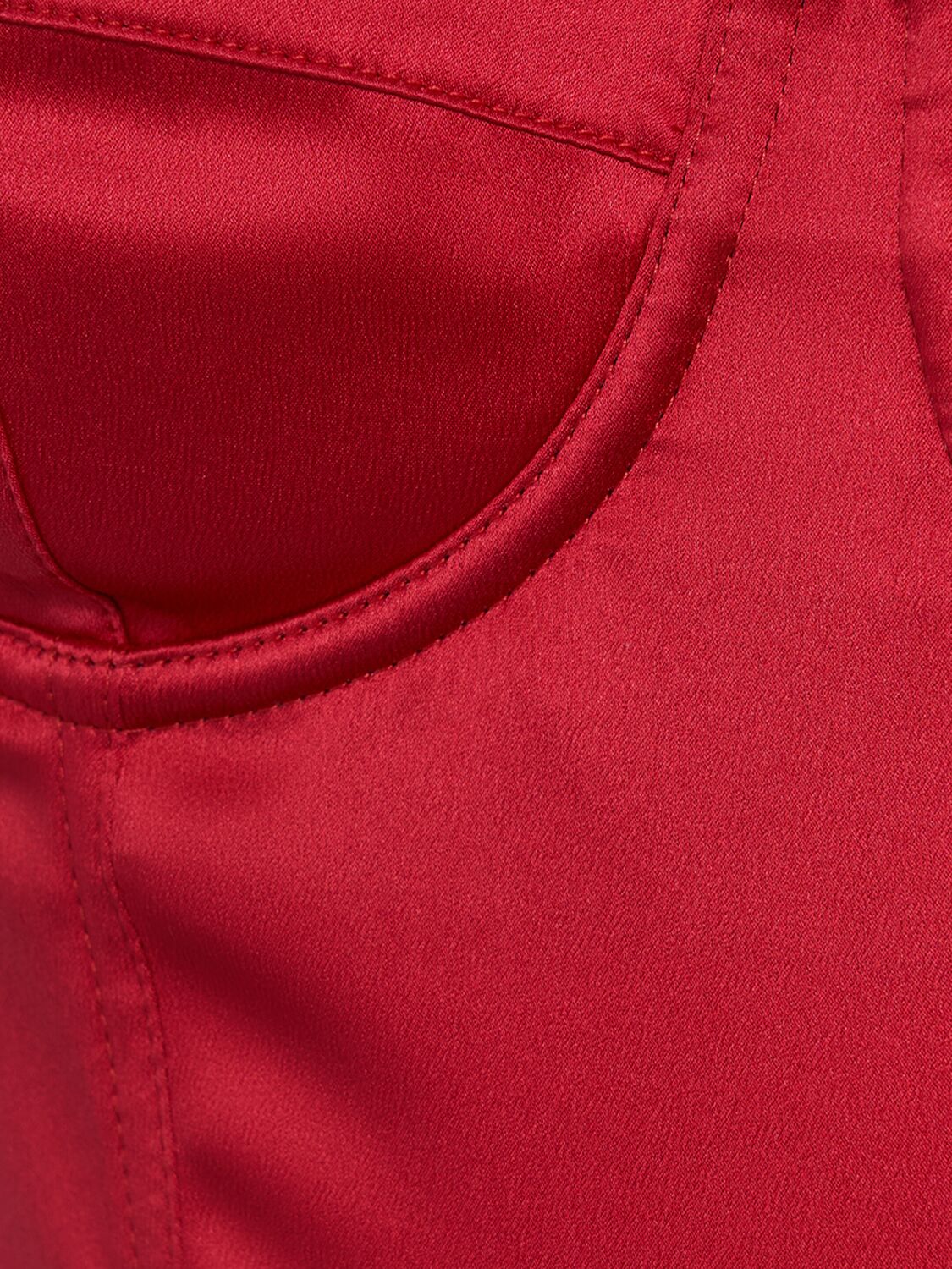 DOLCE & GABBANA STRETCH SILK SATIN BODYSUIT 