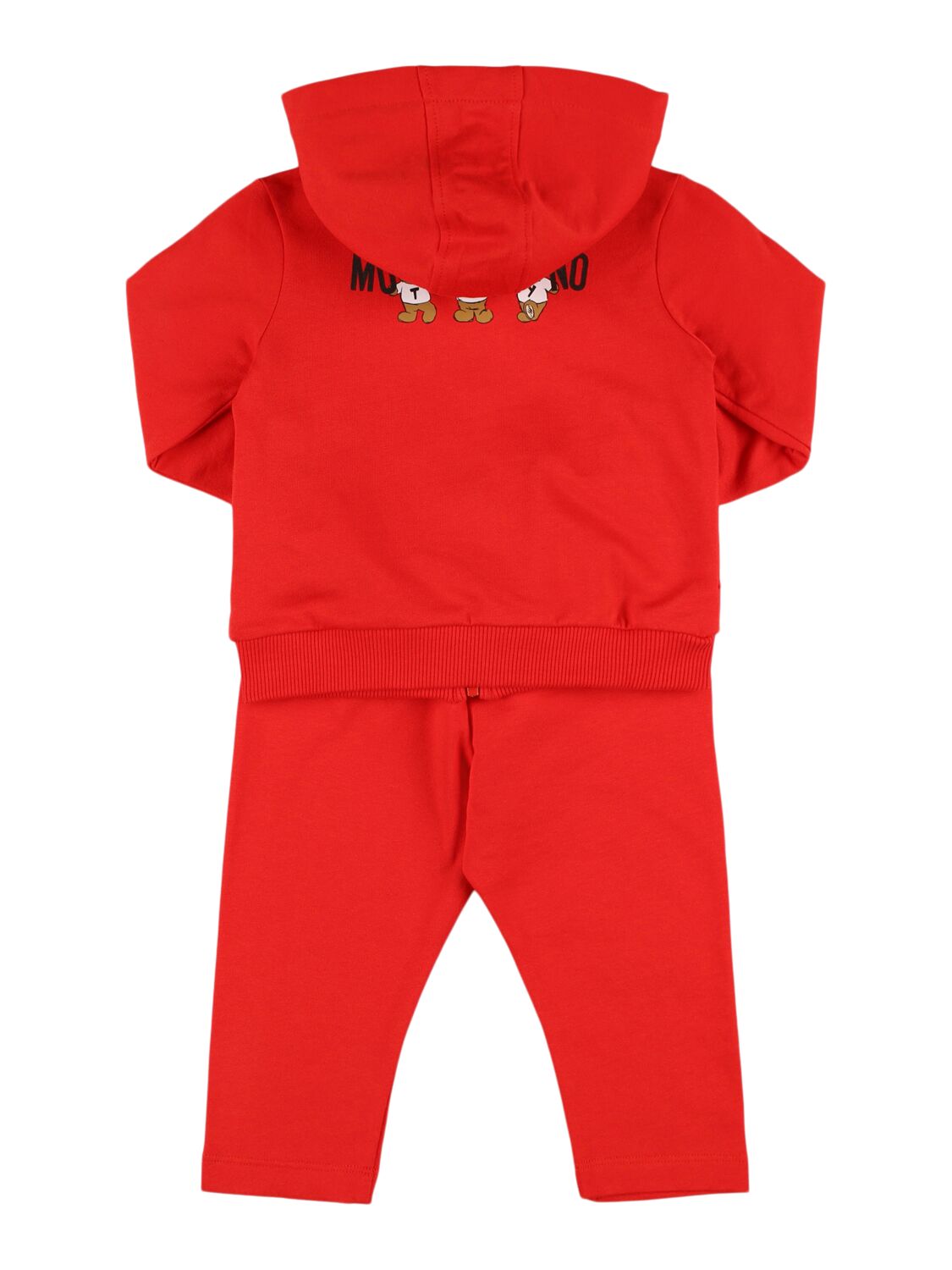 Shop Moschino Cotton Sweatshirt & Sweatpants In Red