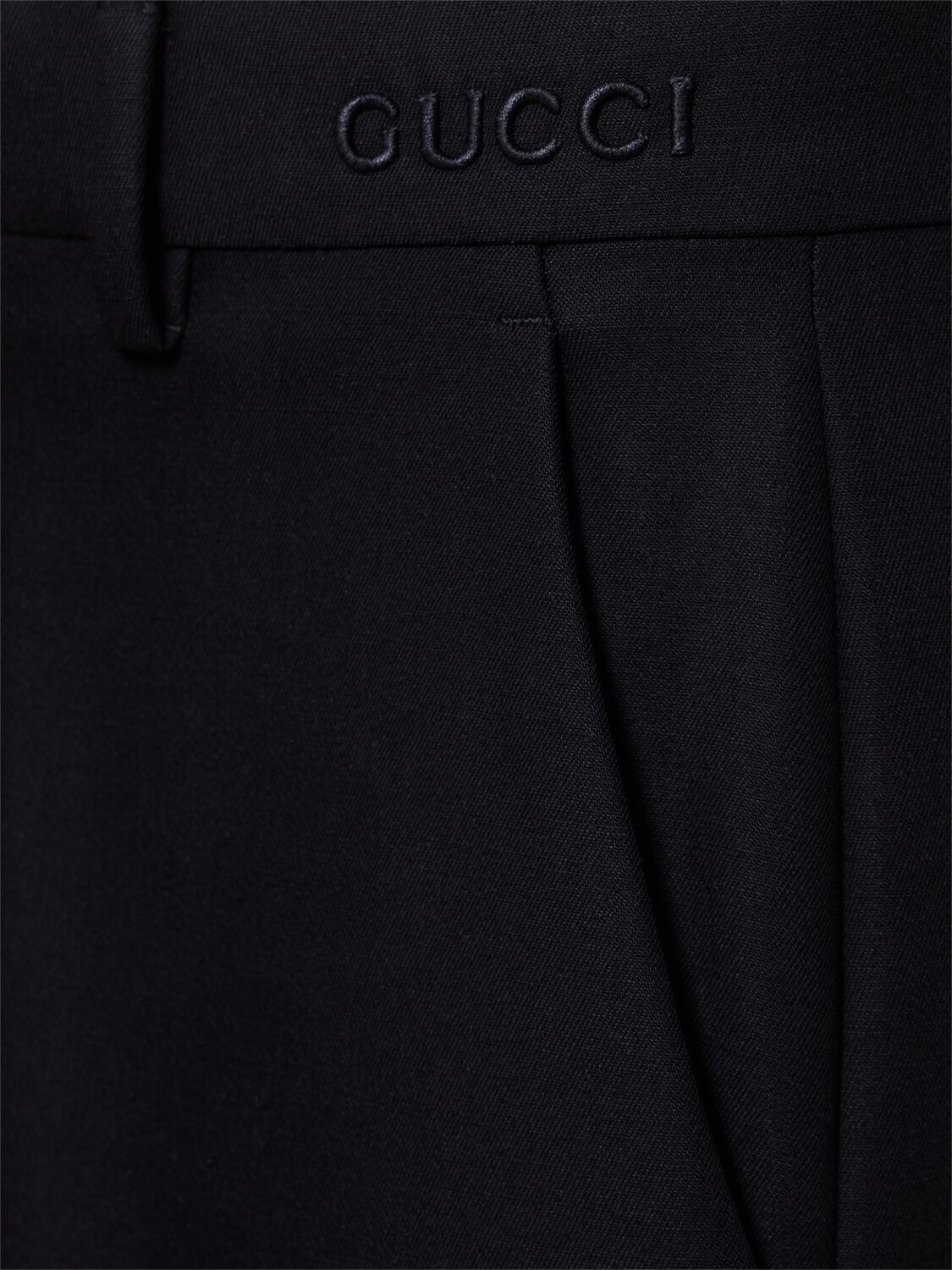 Shop Gucci Wool Pants In Black