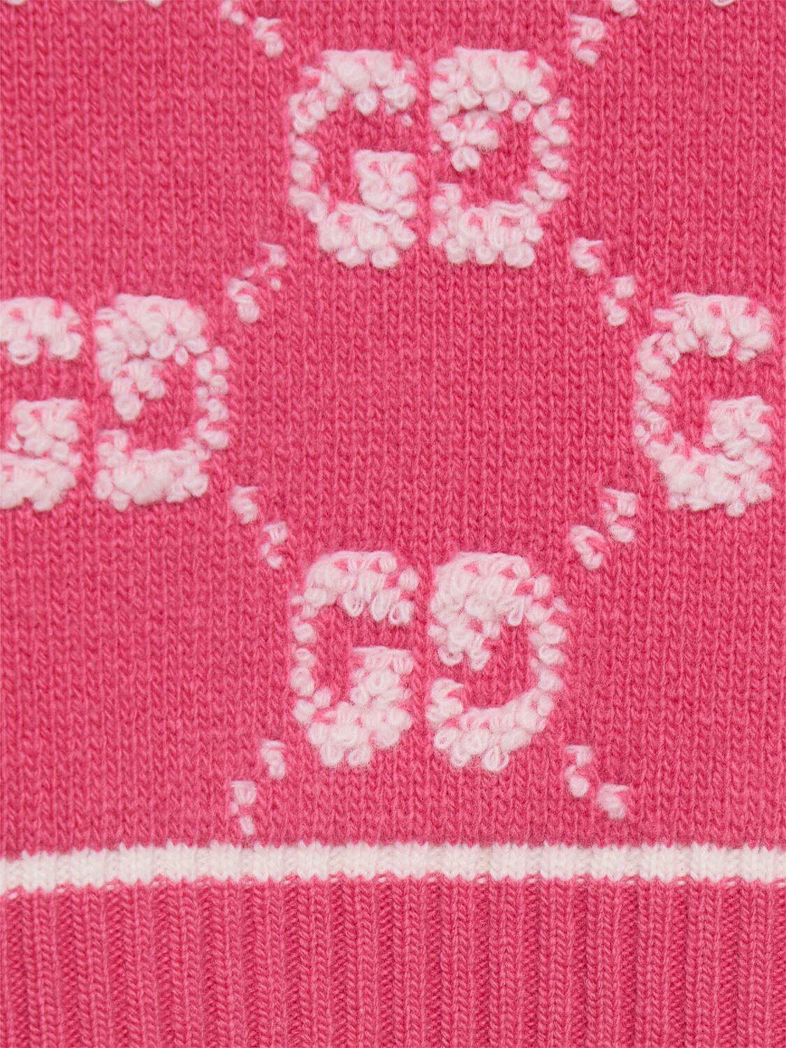 Shop Gucci Gg Wool Bouclé Jacquard Top In Baloon Pink