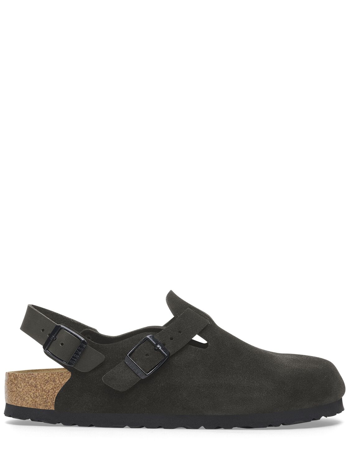 Birkenstock Tokio Suede Mules In Black