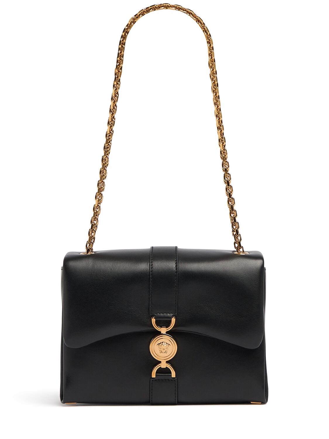 Versace Medusa '95 Leather Shoulder Bag In Black