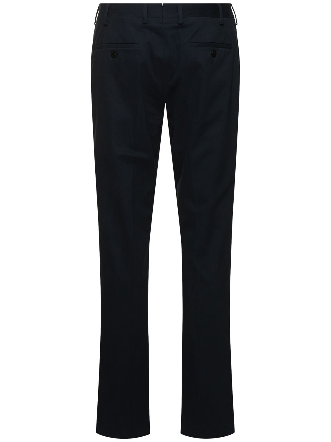 Shop Lardini Single Pleat Stretch Cotton Pants In Blue