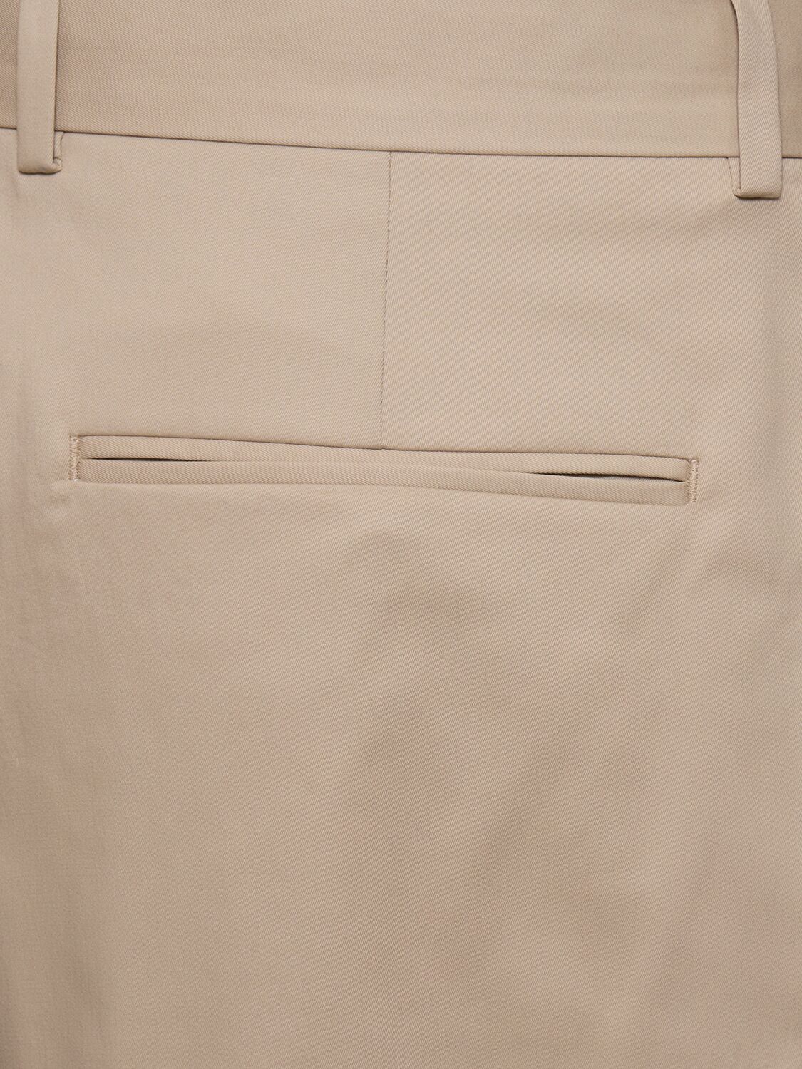 ZEGNA SINGLE PLEAT PREMIUM COTTON BLEND PANTS 