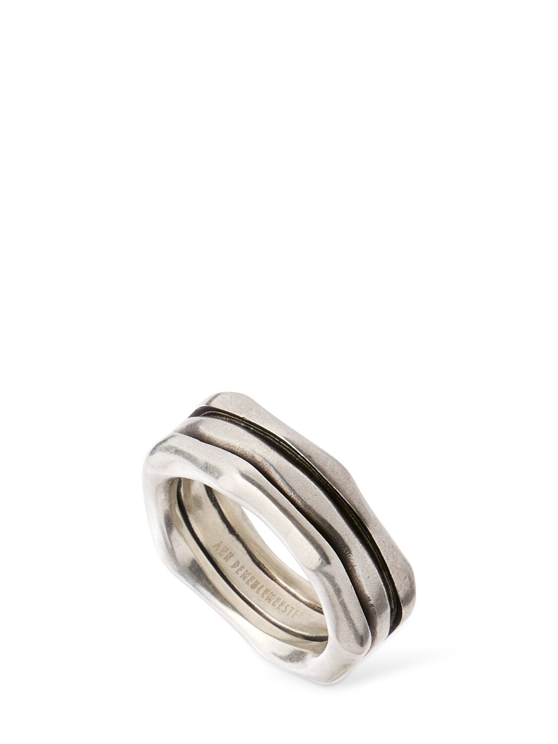 Ann Demeulemeester Suzette Bolt Ring In Antique Silver