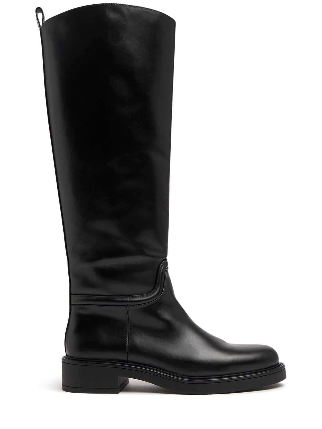 Shop Stuart Weitzman 30mm Celia Leather Boots In Black