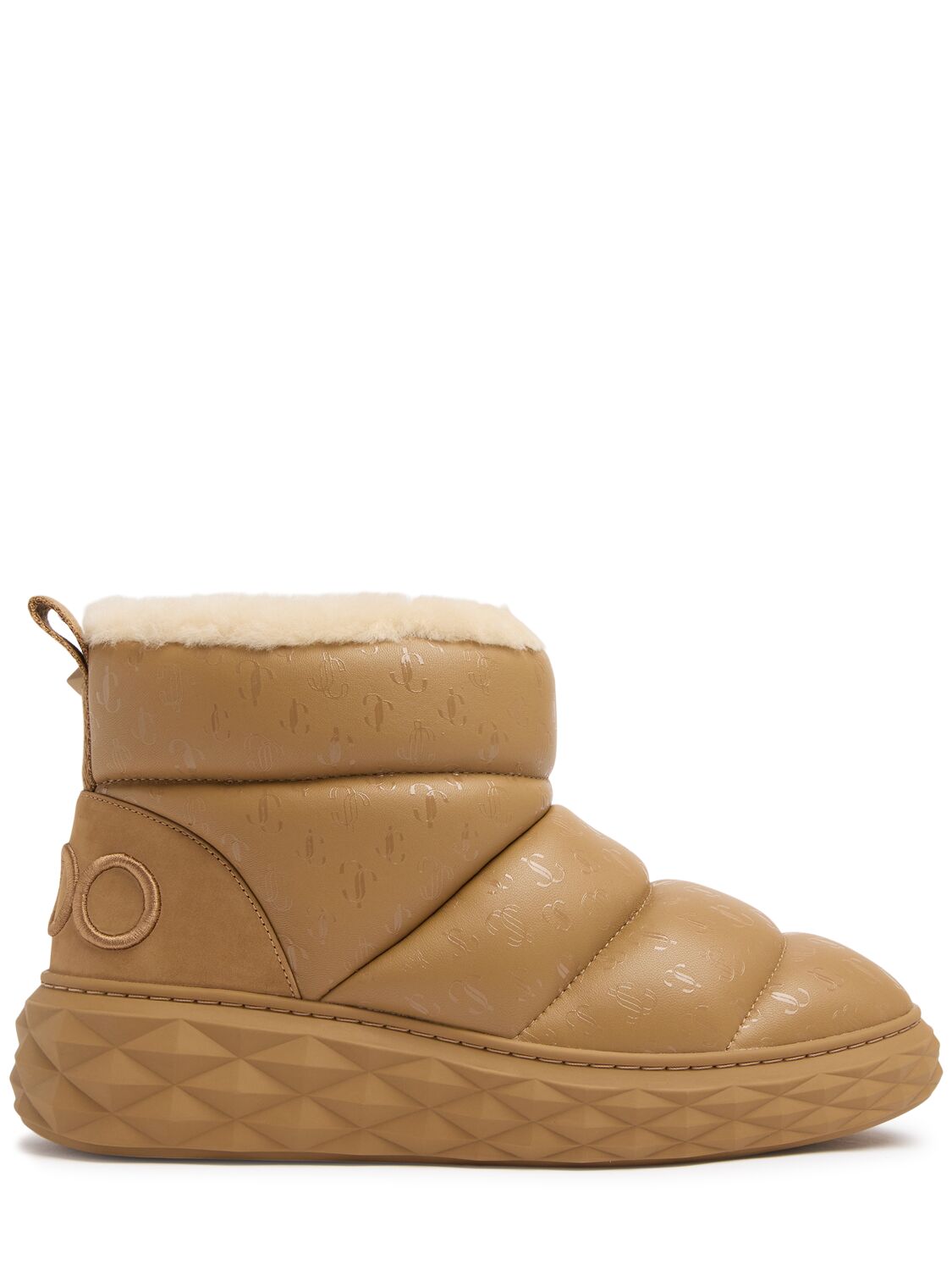 Shop Jimmy Choo 30mm Xan Shearling Snow Boots In Camel