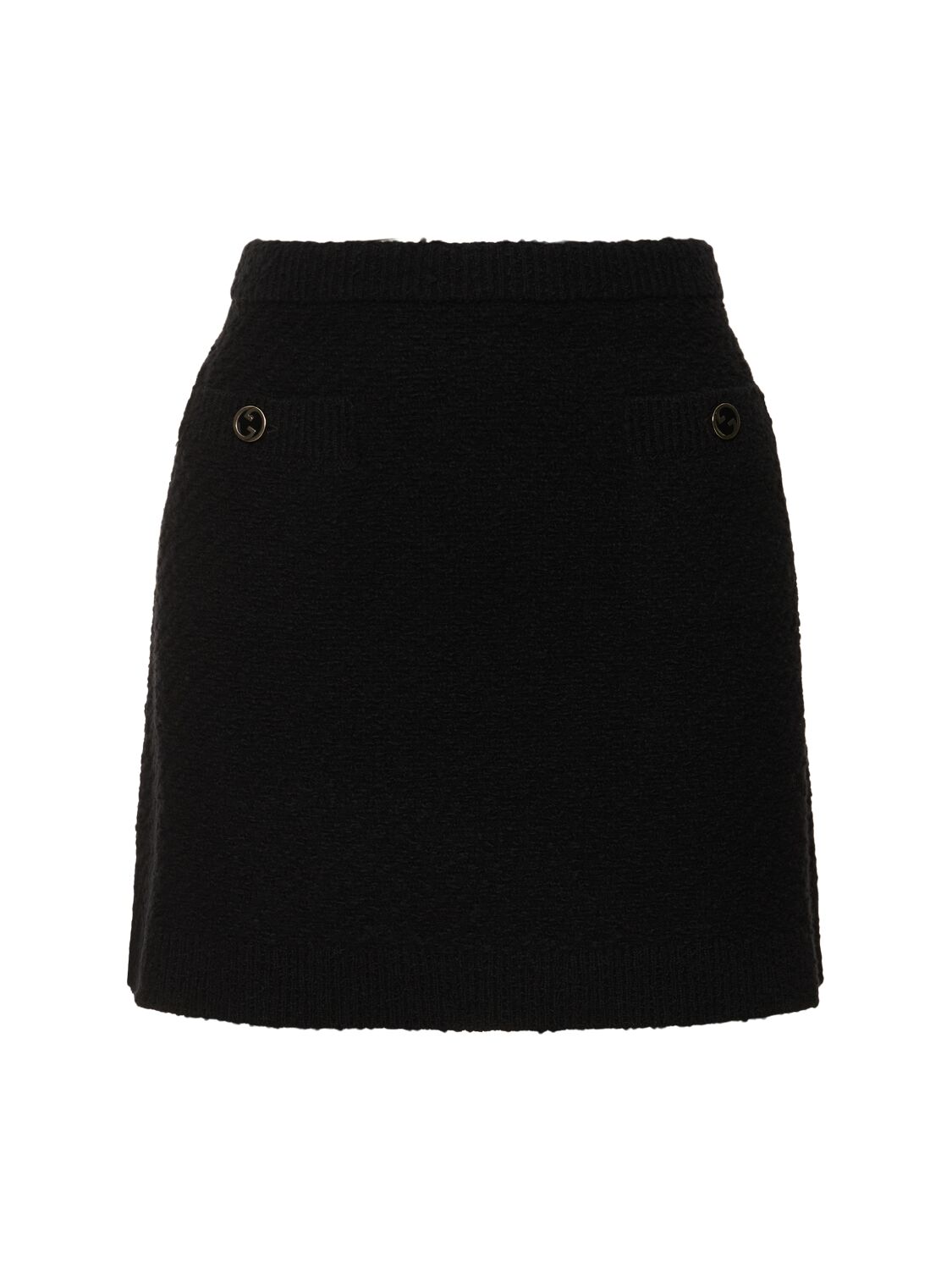 Gucci Wool Bouclé Skirt In Black