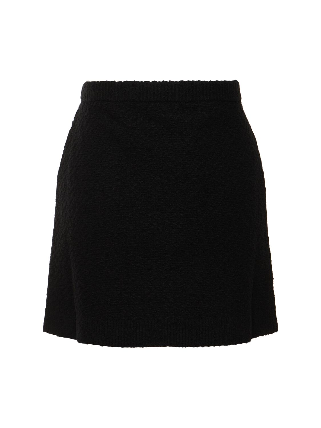 Shop Gucci Wool Bouclé Skirt In Black