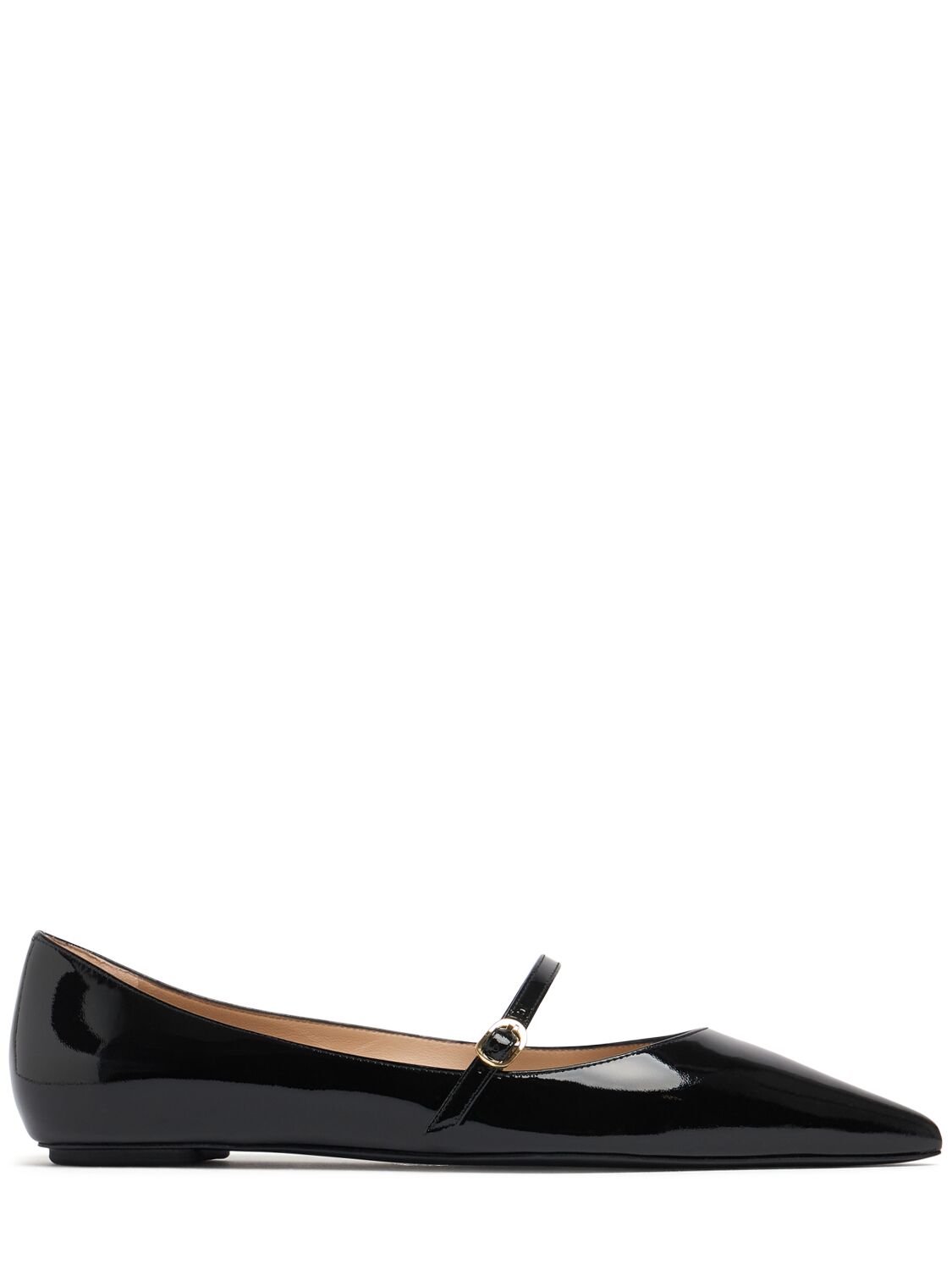 STUART WEITZMAN 10MM EMILIA LACQUERED FAUX NAPPA FLATS 