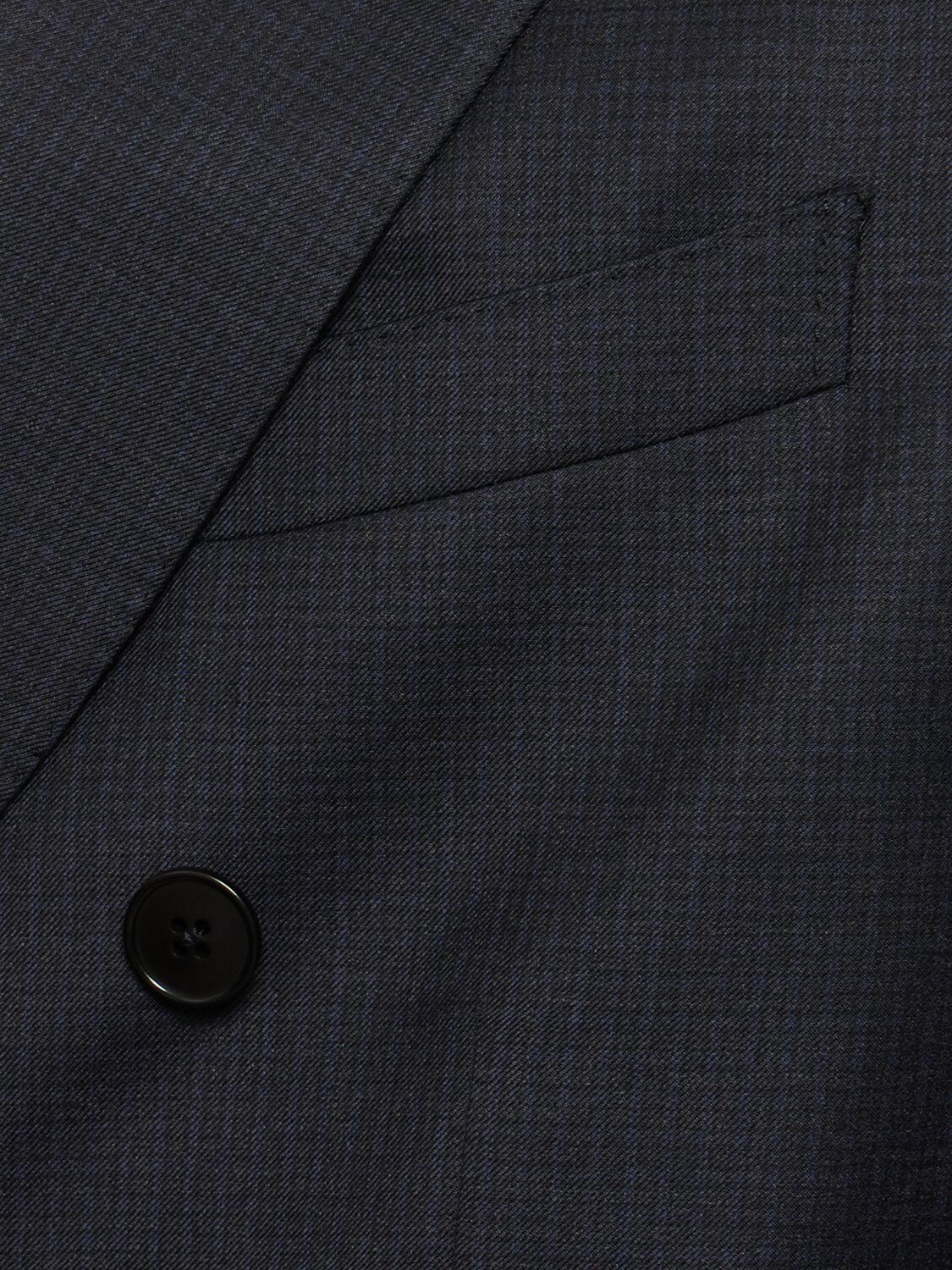 Shop Zegna Wool Suit In Midnight