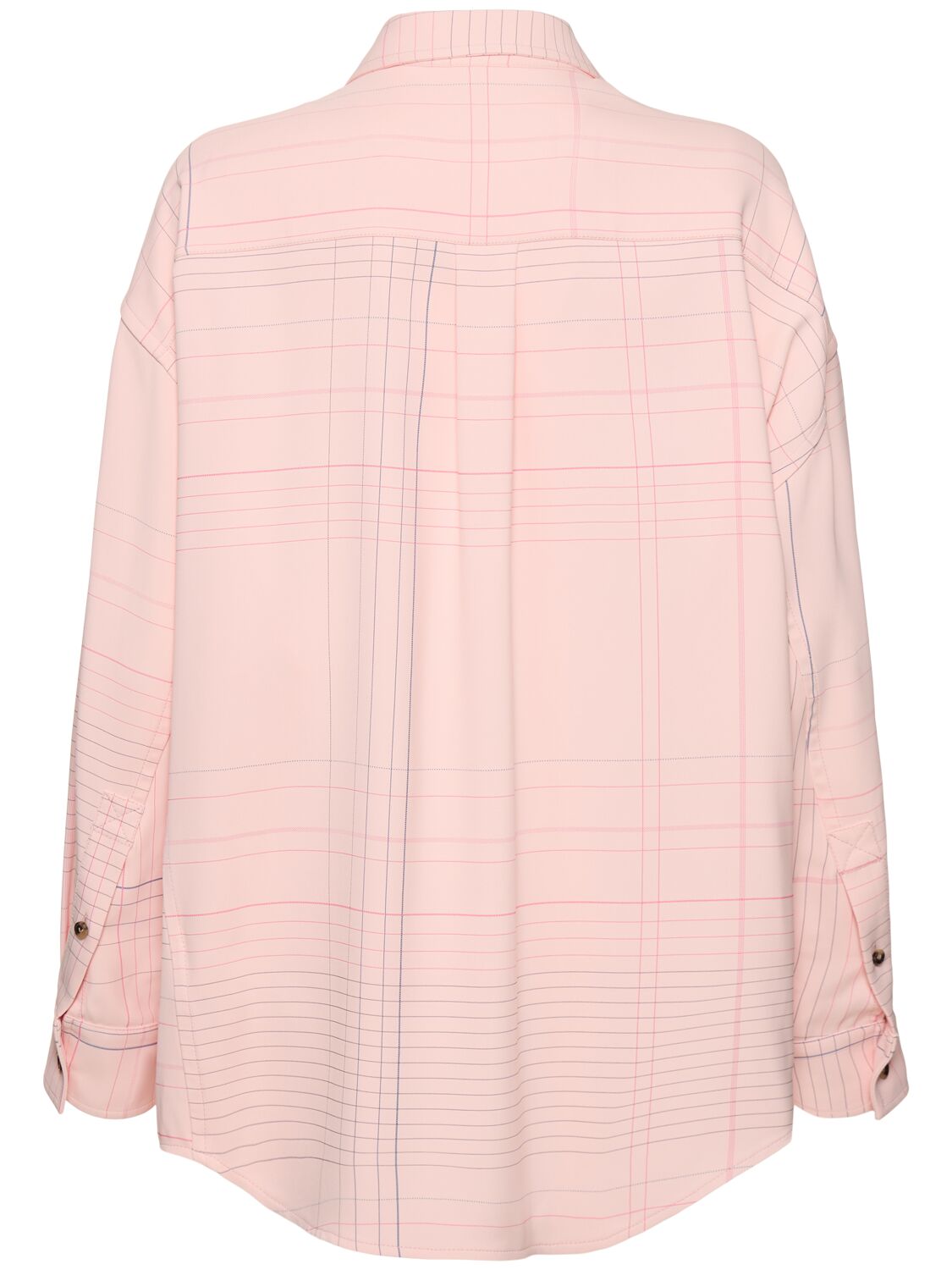 Shop Bottega Veneta Notebook Viscose Shirt In Pink/blue