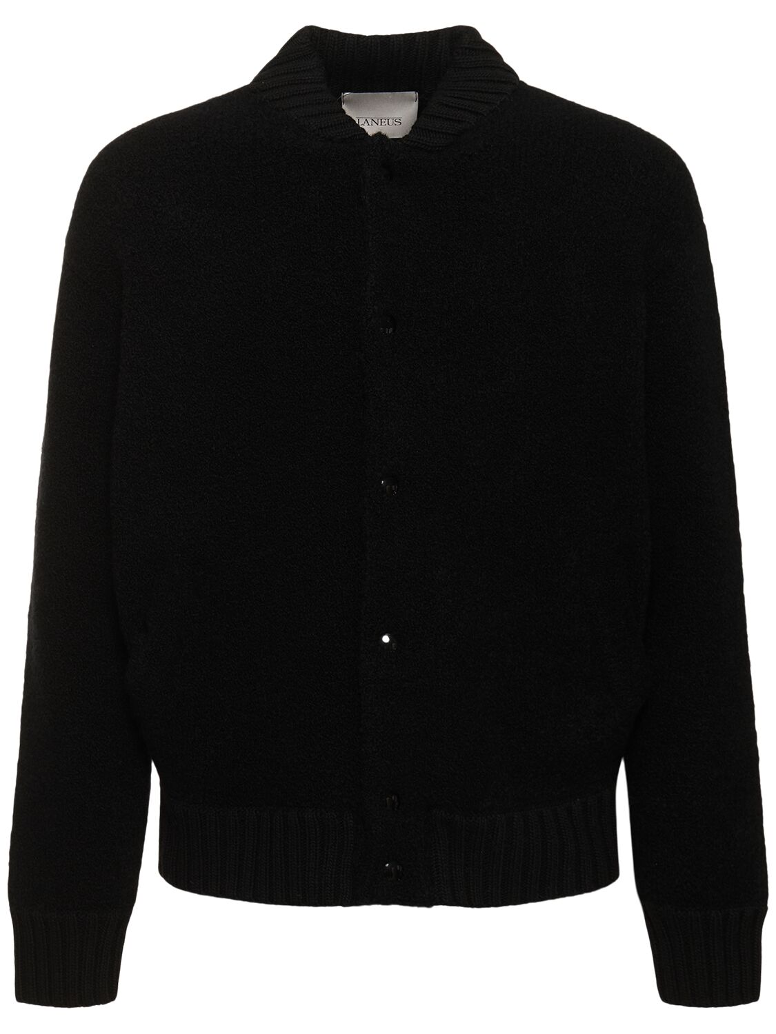 Laneus Bouclé Bomber Jacket In Black