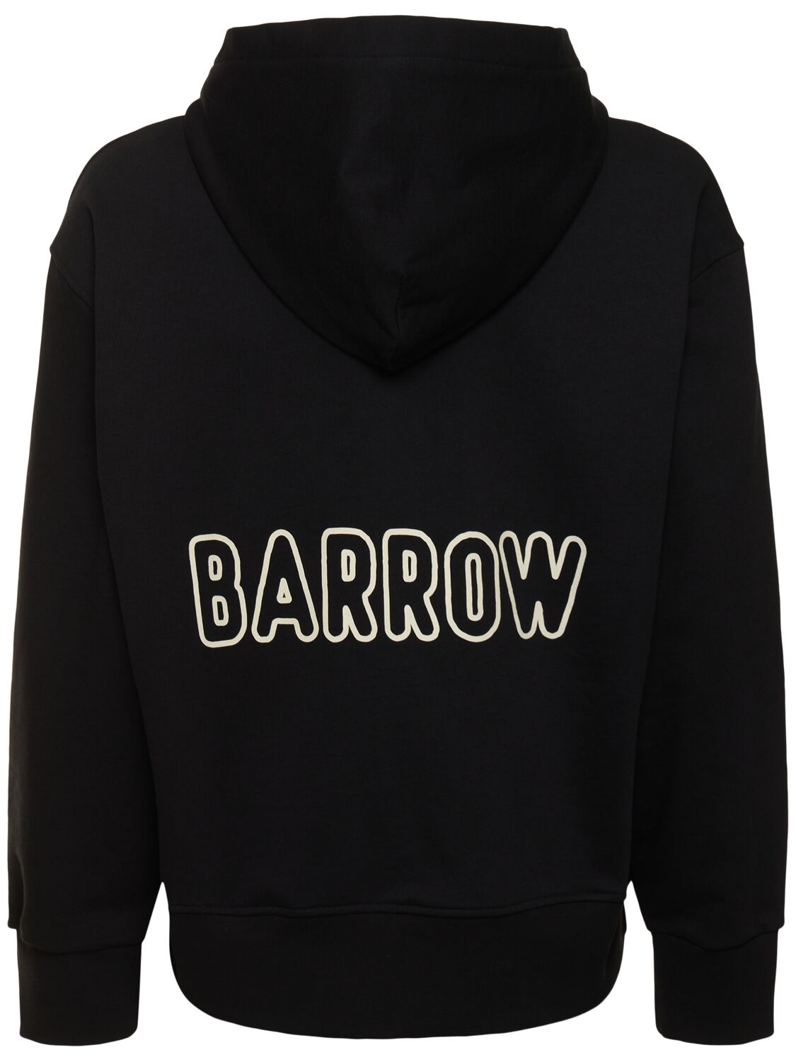 Shop Barrow Zip-up Sweatshirt Hoodie In Black