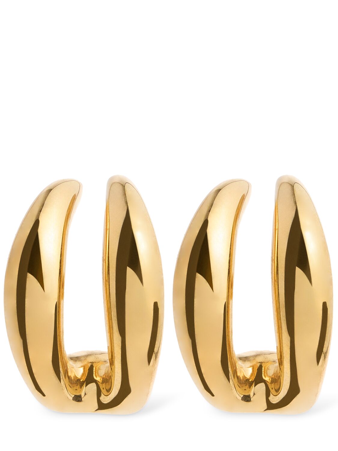 Panconesi Double Moon Hoop Earrings In Gold