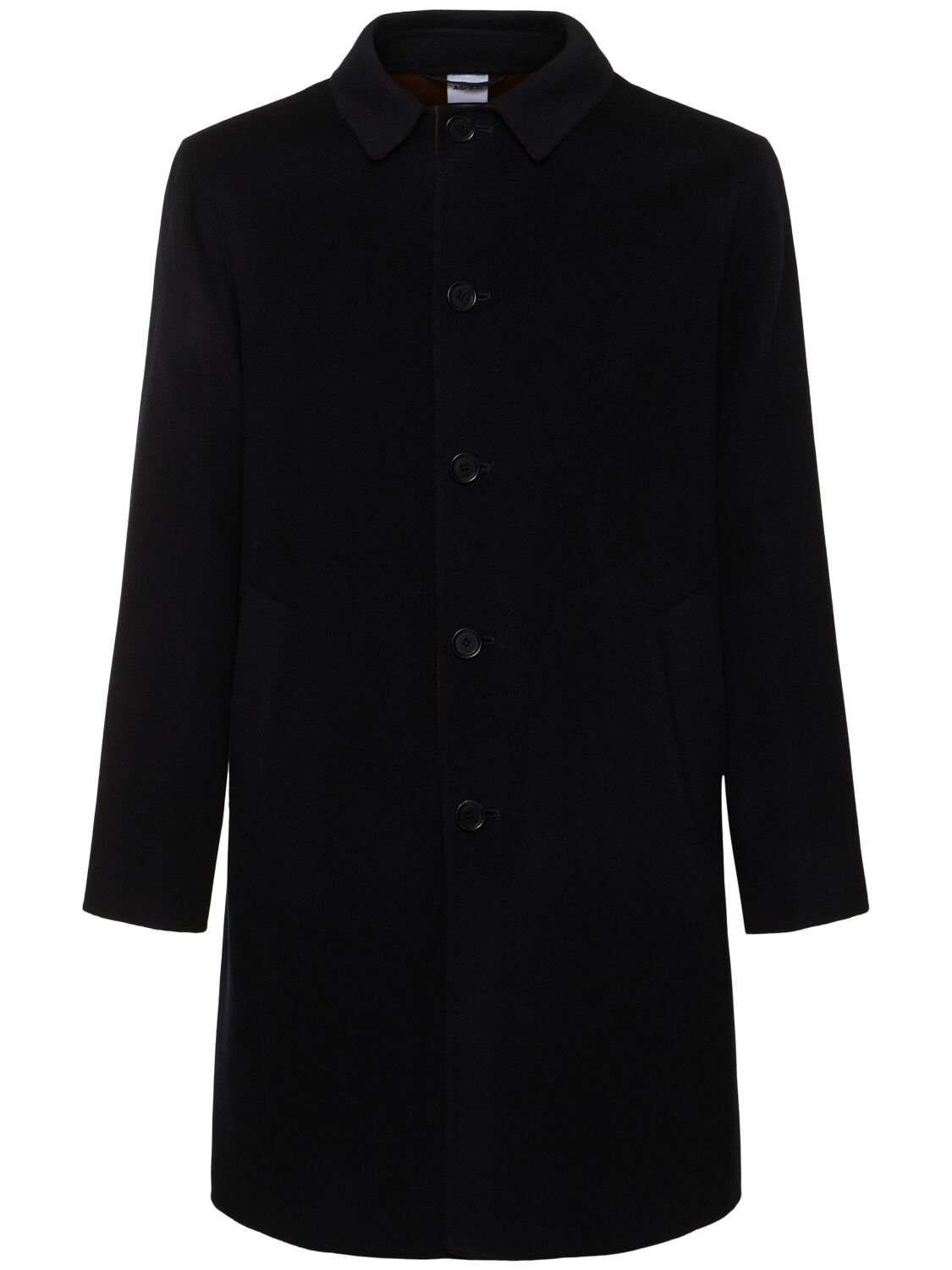 Aspesi Virtuoso Wool Coat In Black