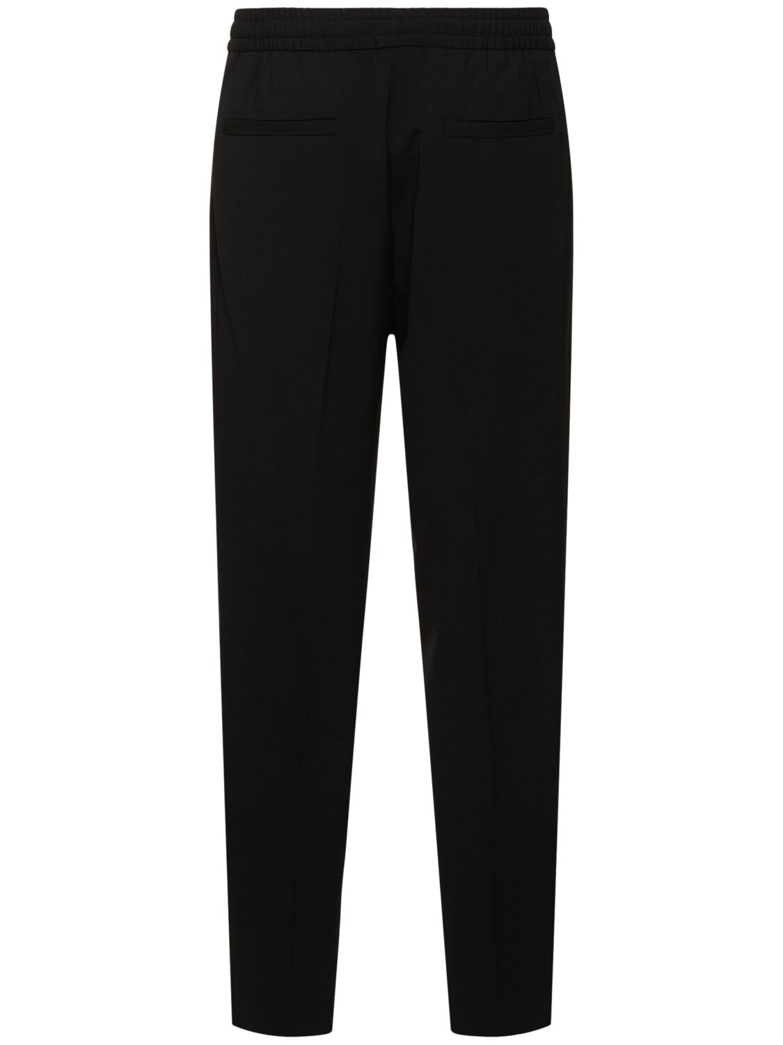 Shop Zegna Regular Fit Wool Blend Jogger Pants In Black Opaco