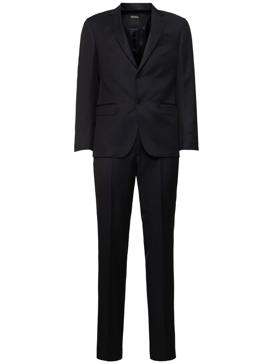 Zegna Wool & Mohair Regular Fit Suit In Navy