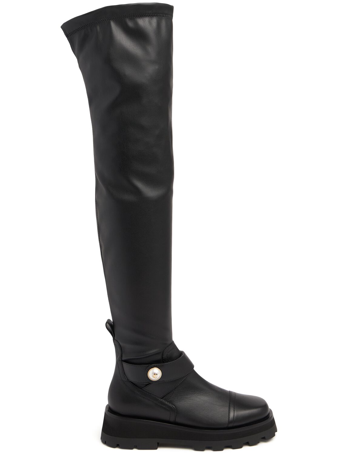 Shop Jimmy Choo 40mm Meena Leather Boots In Black