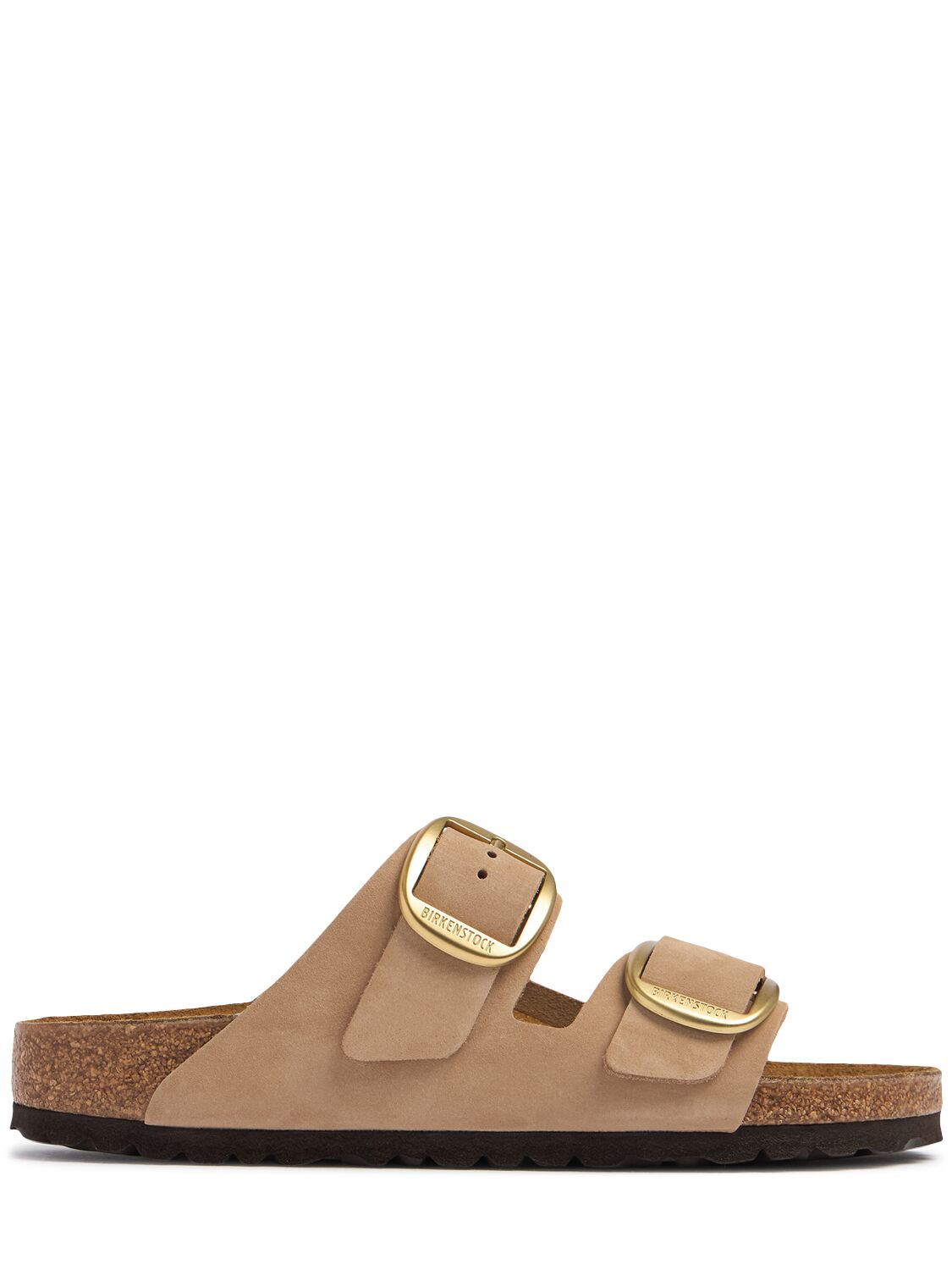 Birkenstock Arizona Big Buckle Nubuck Sandals In Pink