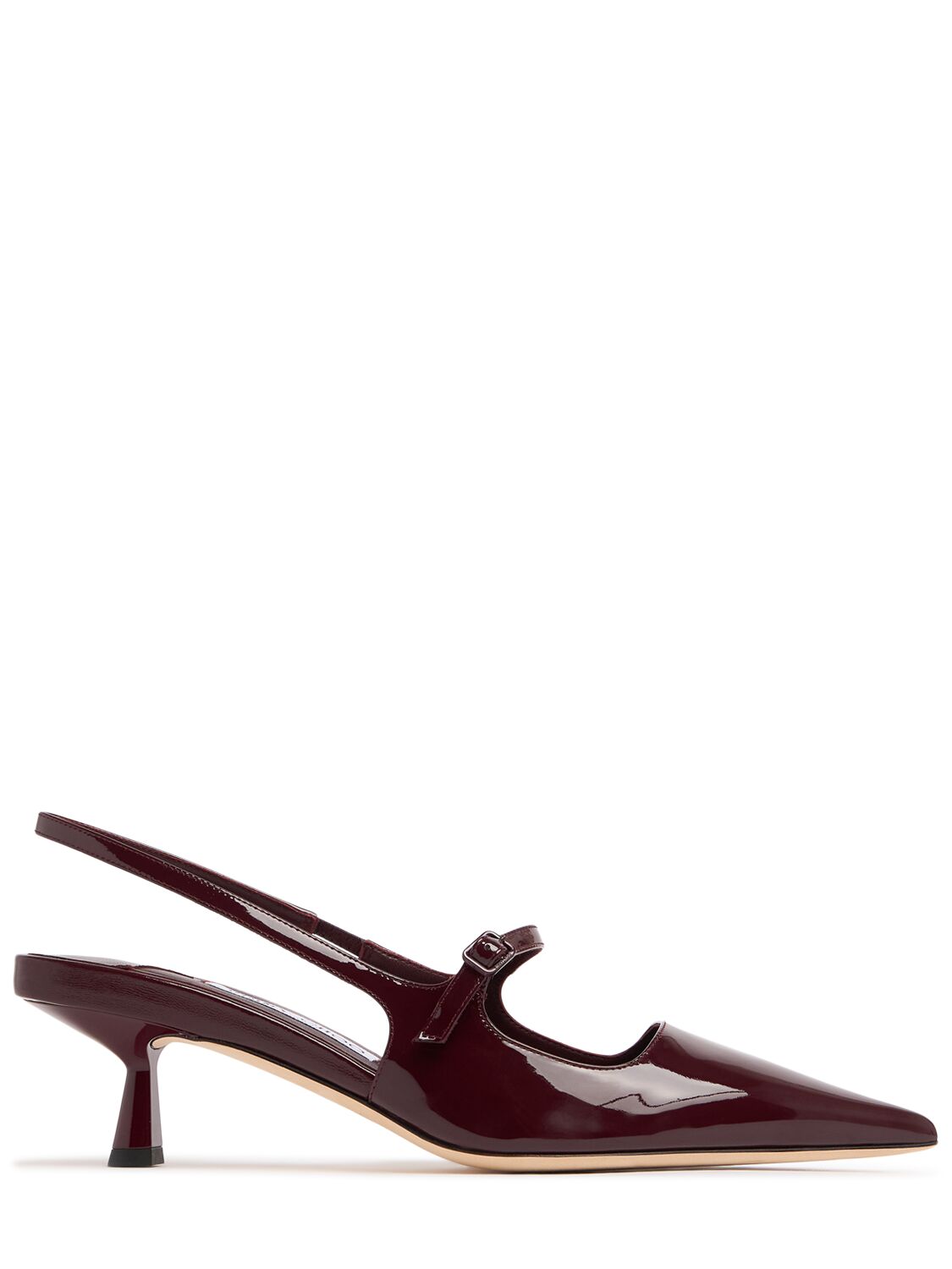 Shop Jimmy Choo 45mm Didi Leather Sandals In Burgundy