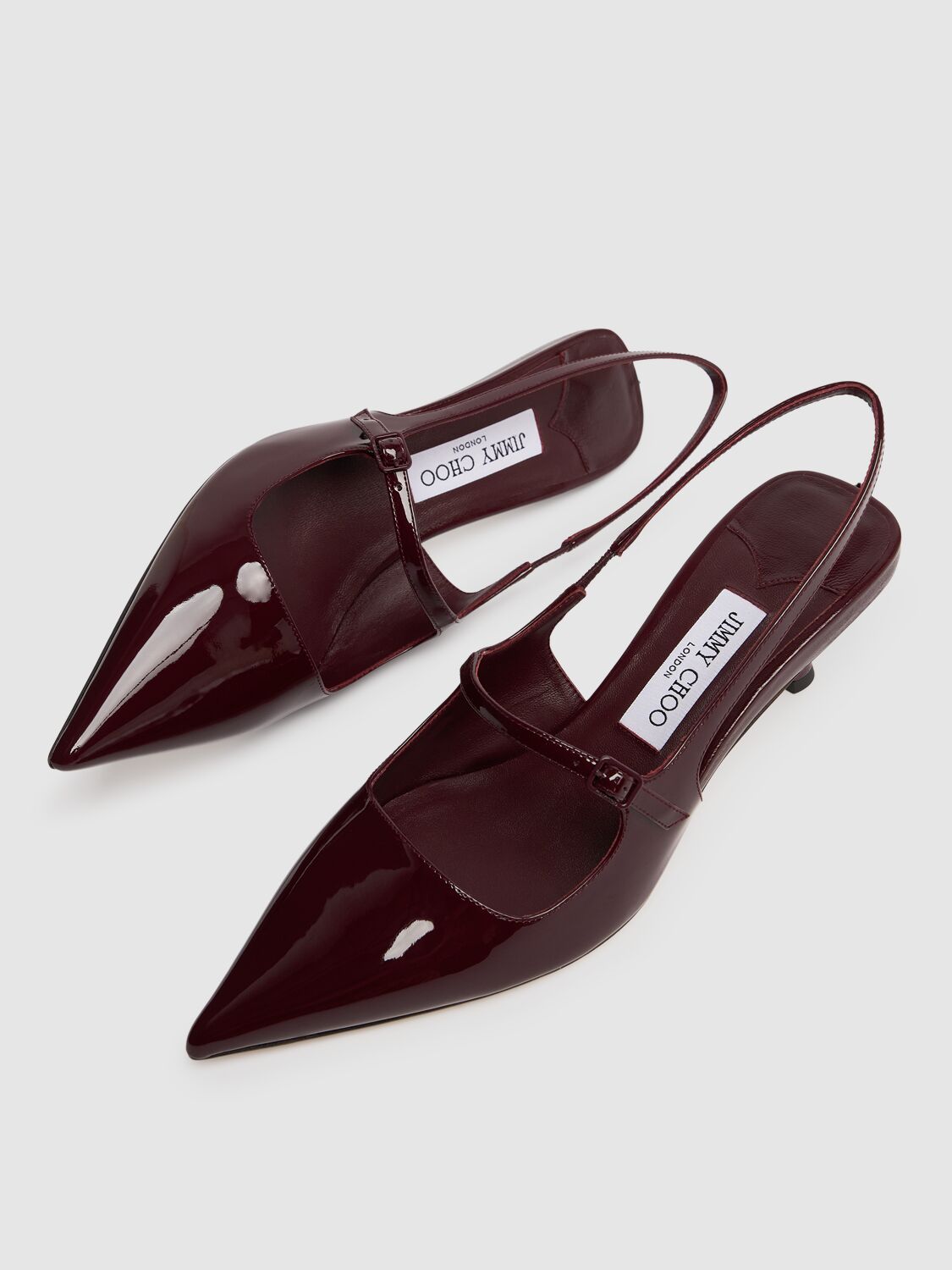 Shop Jimmy Choo 45mm Didi Leather Sandals In Burgundy