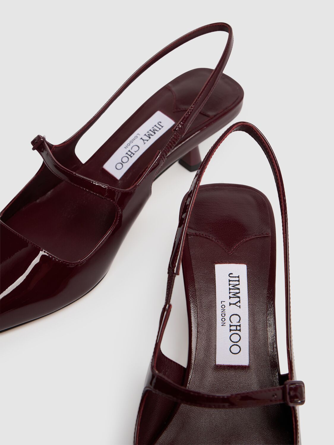 Shop Jimmy Choo 45mm Didi Leather Sandals In Burgundy