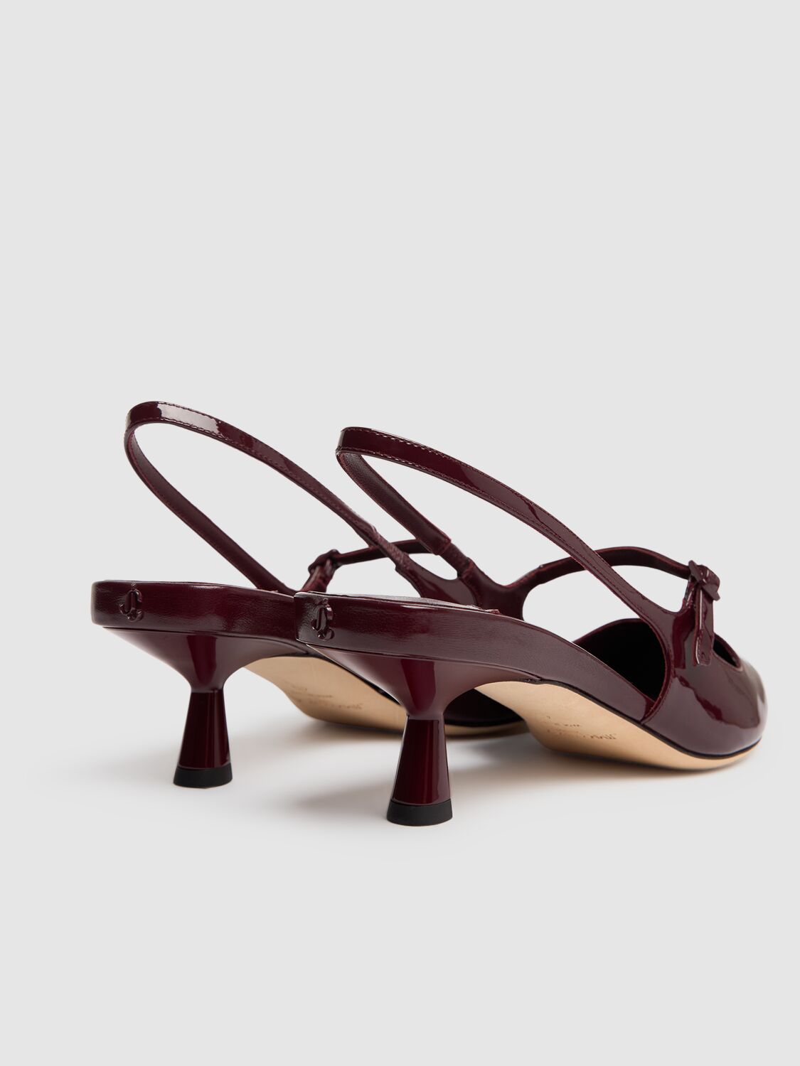 Shop Jimmy Choo 45mm Didi Leather Sandals In Burgundy