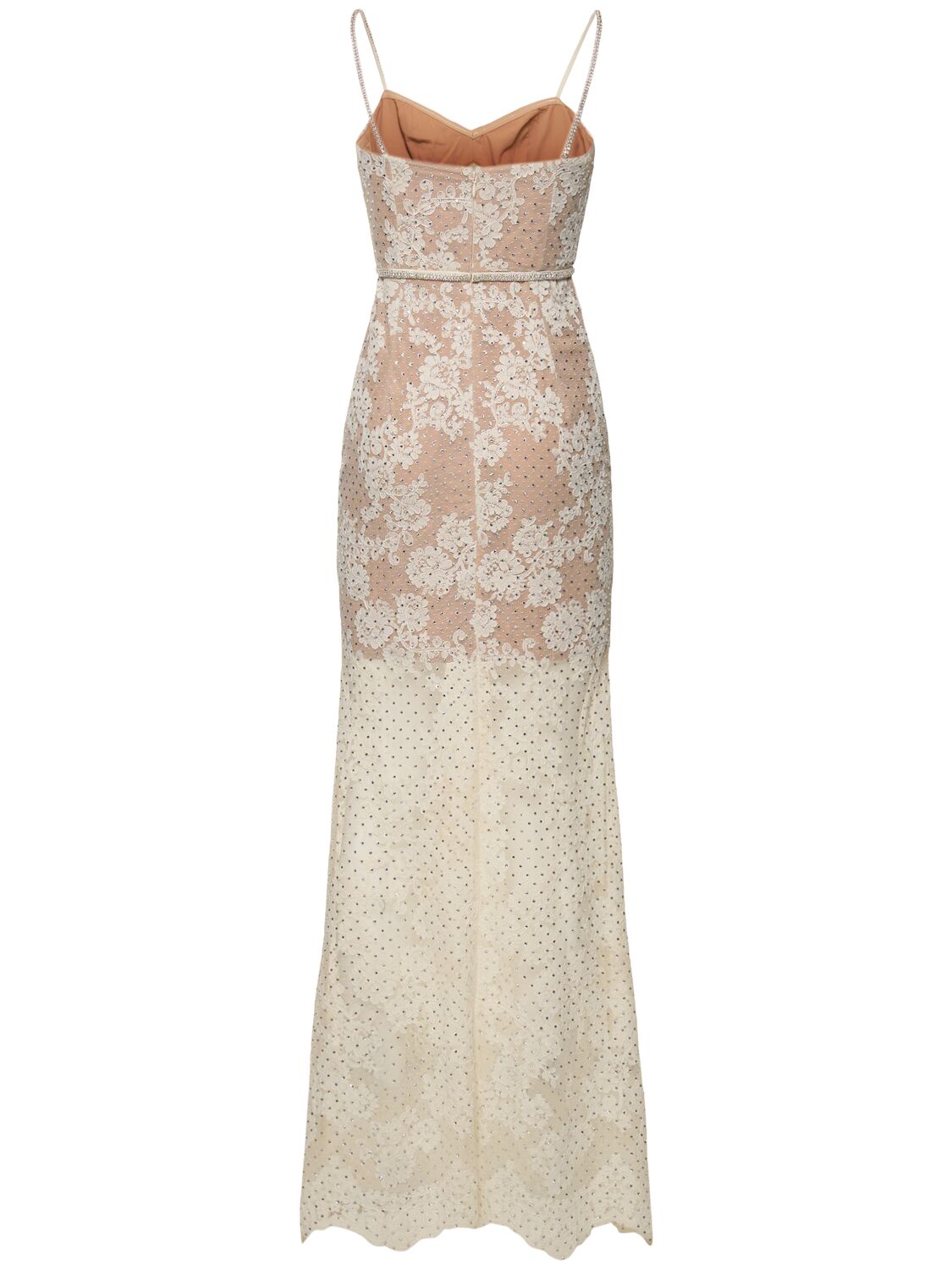SELF-PORTRAIT EMBELLISHED LACE MAXI DRESS 