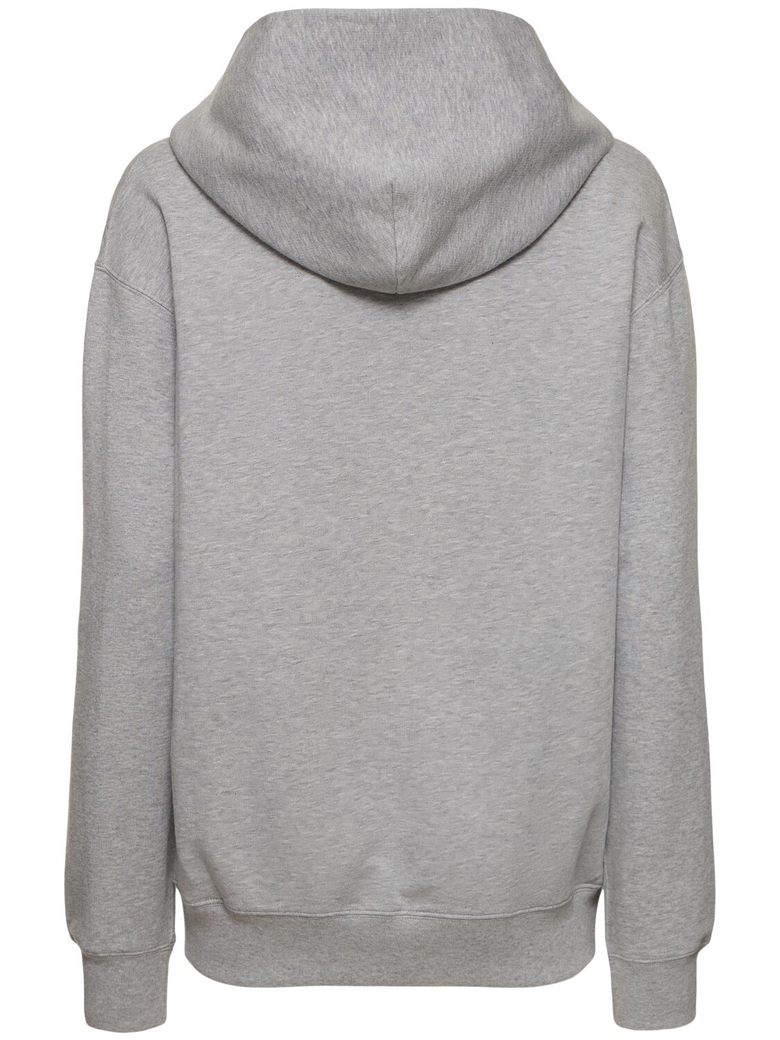 Shop Gucci Cotton Jersey Hooded Sweatshirt In Grey/multi