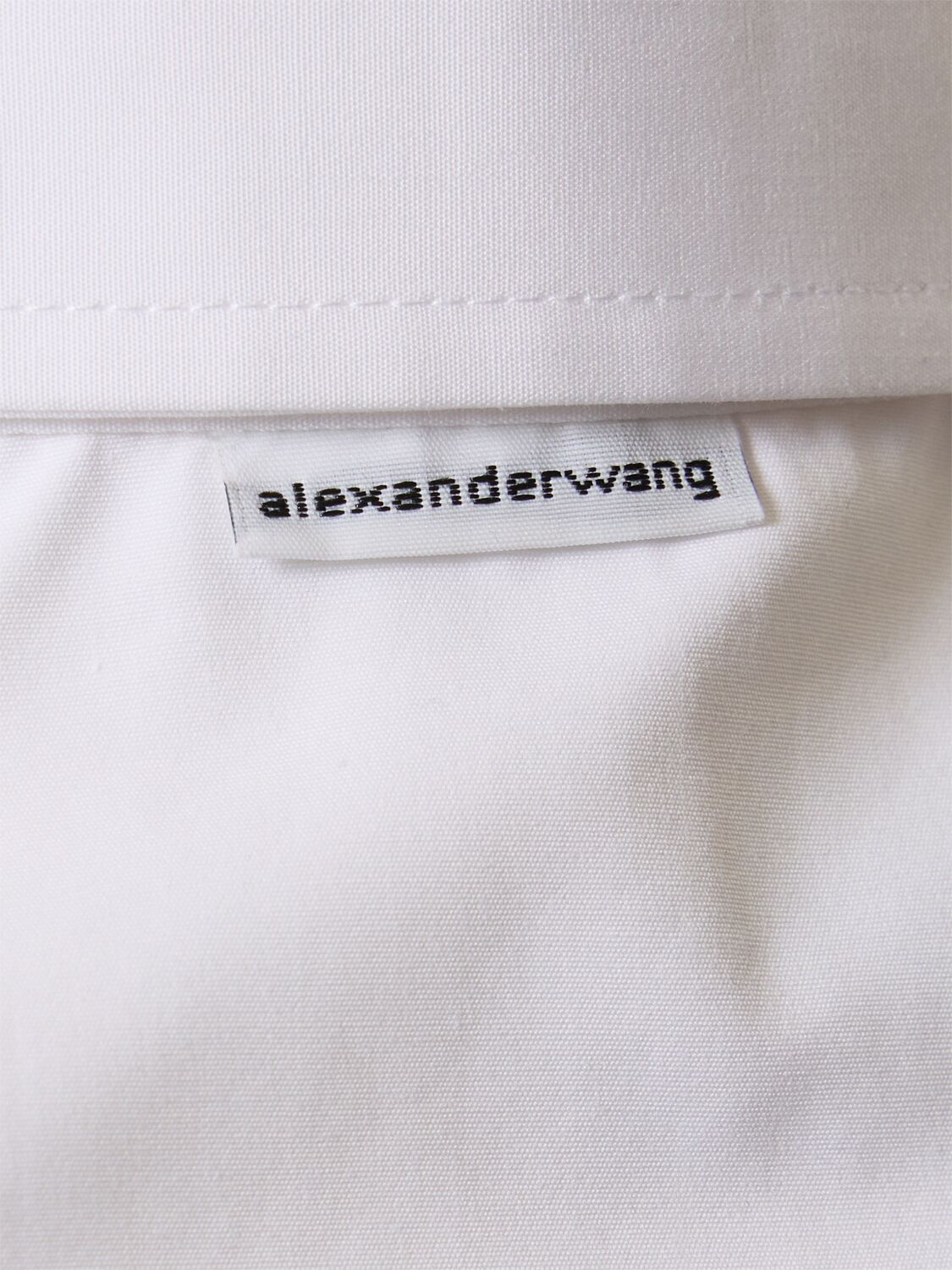 Shop Alexander Wang Cropped Cotton Shirt In White