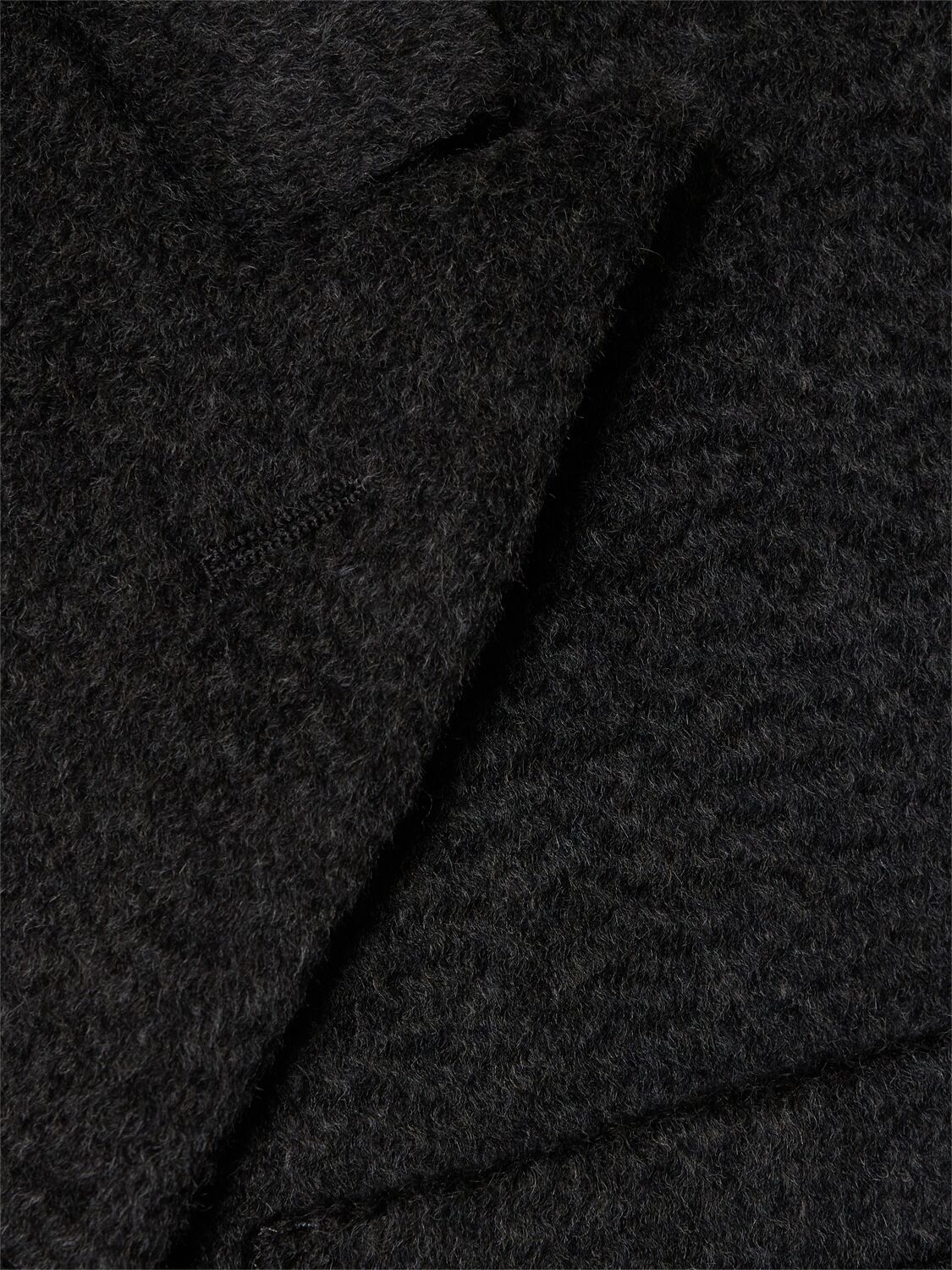 Shop Lardini Attitude Wool & Alpaca Coat In Black/grey