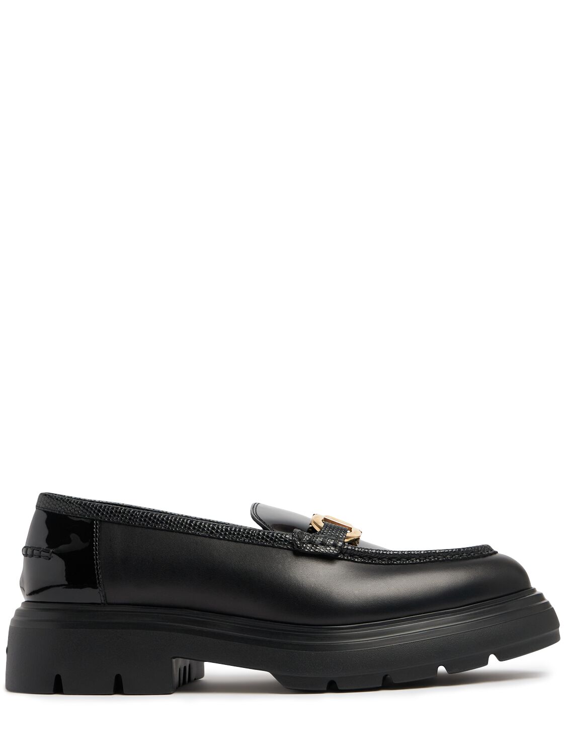 Ferragamo 20mm Brooke Brushed Leather Loafers In Black