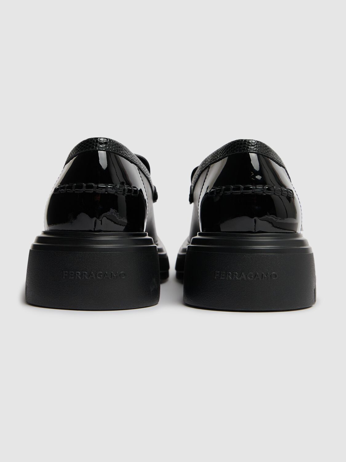 Shop Ferragamo 20mm Brooke Brushed Leather Loafers In Black