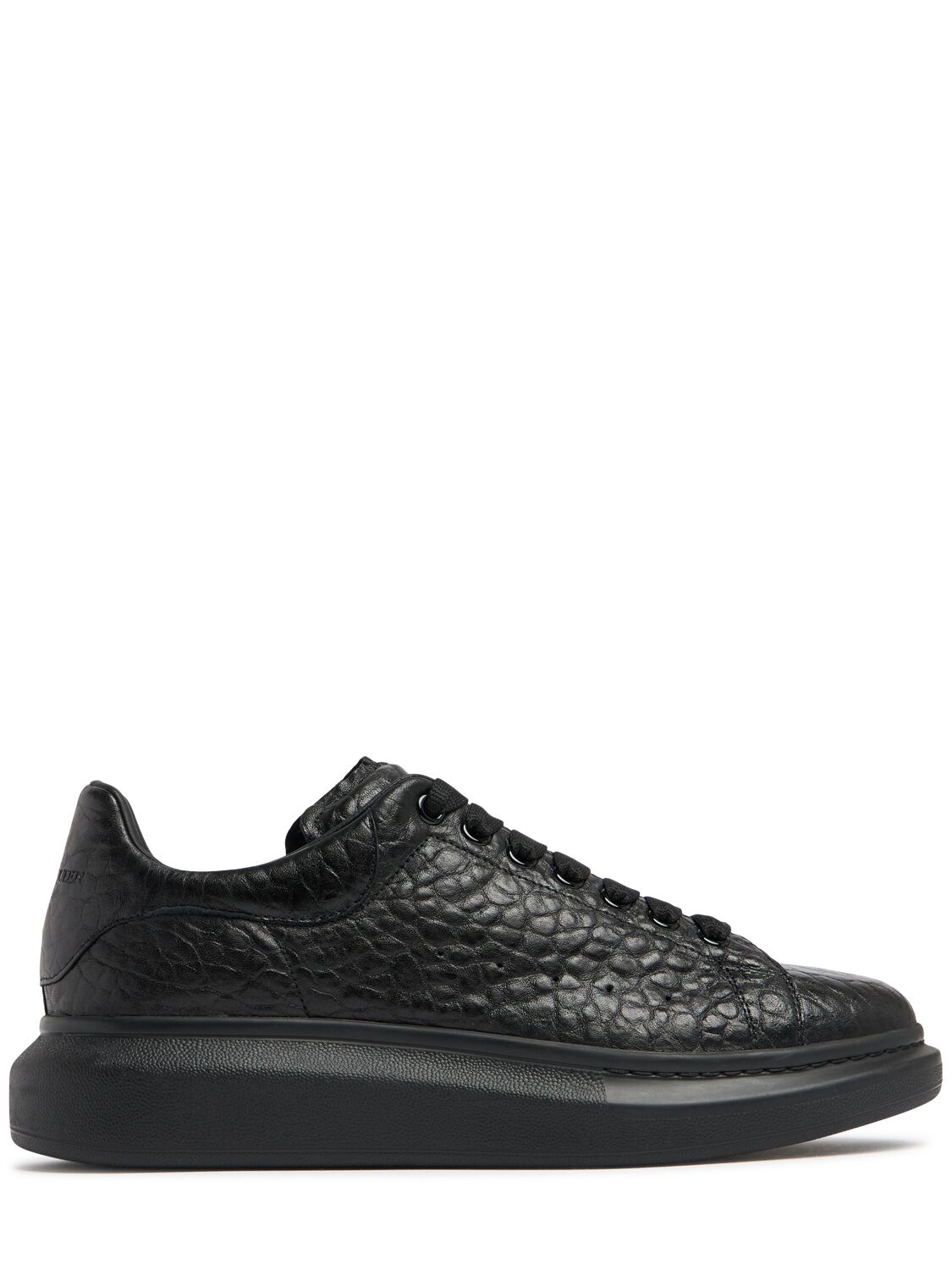 Alexander Mcqueen Oversized Leather Sneakers In Black