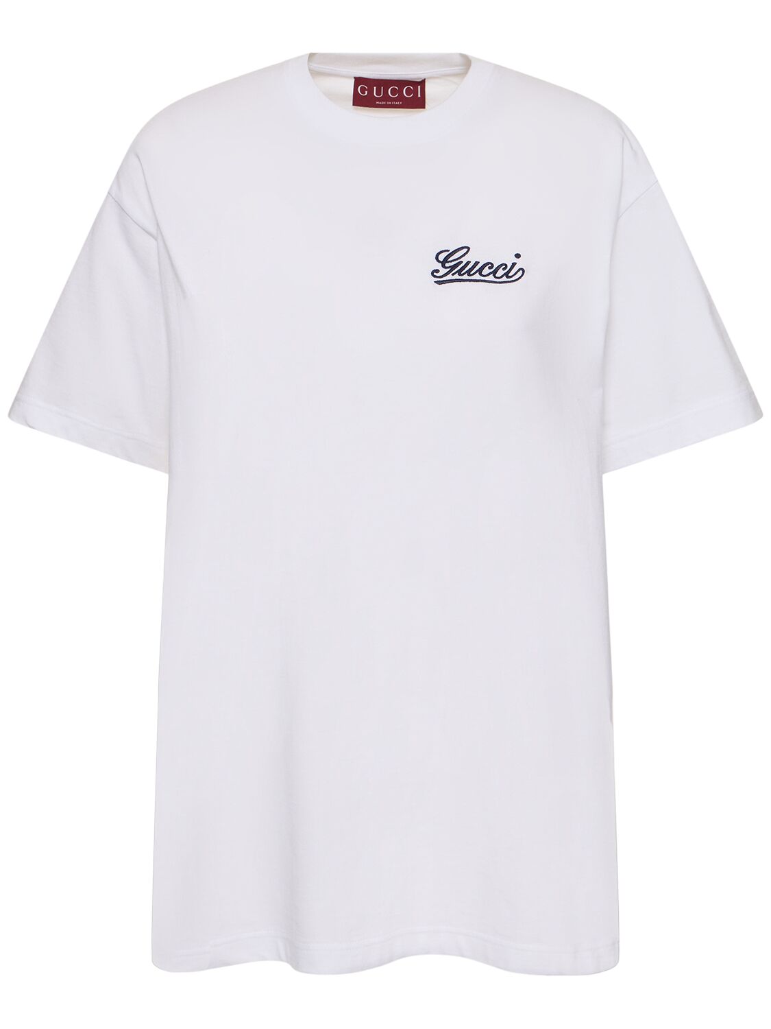 Shop Gucci Ancora G Loved Cotton Jersey T-shirt In Off White