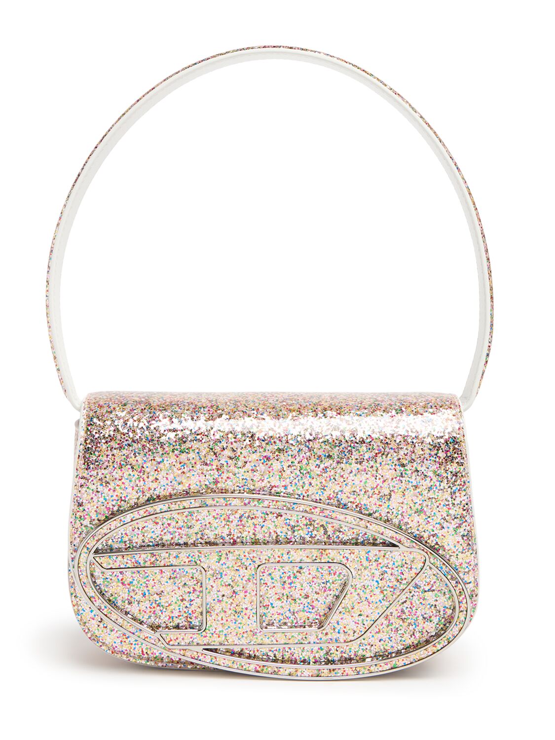 Diesel 1dr Glittered Shoulder Bag In Neutral