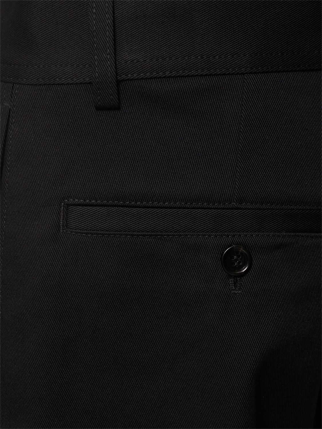 Shop Marni Stretch Cotton Gabardine Pants In Black