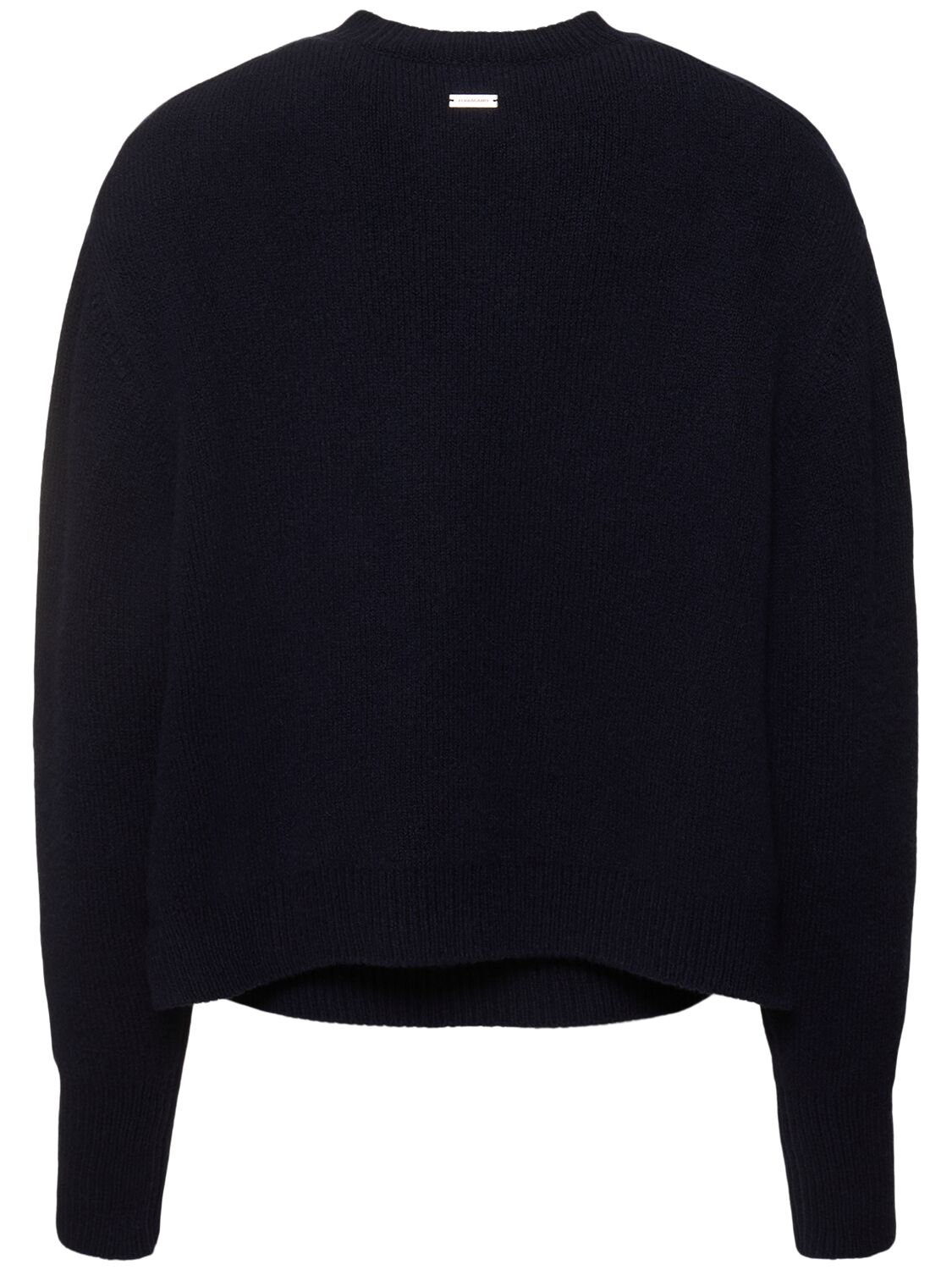 Shop Ferragamo Cashmere Blend Cutout Sweater In Navy