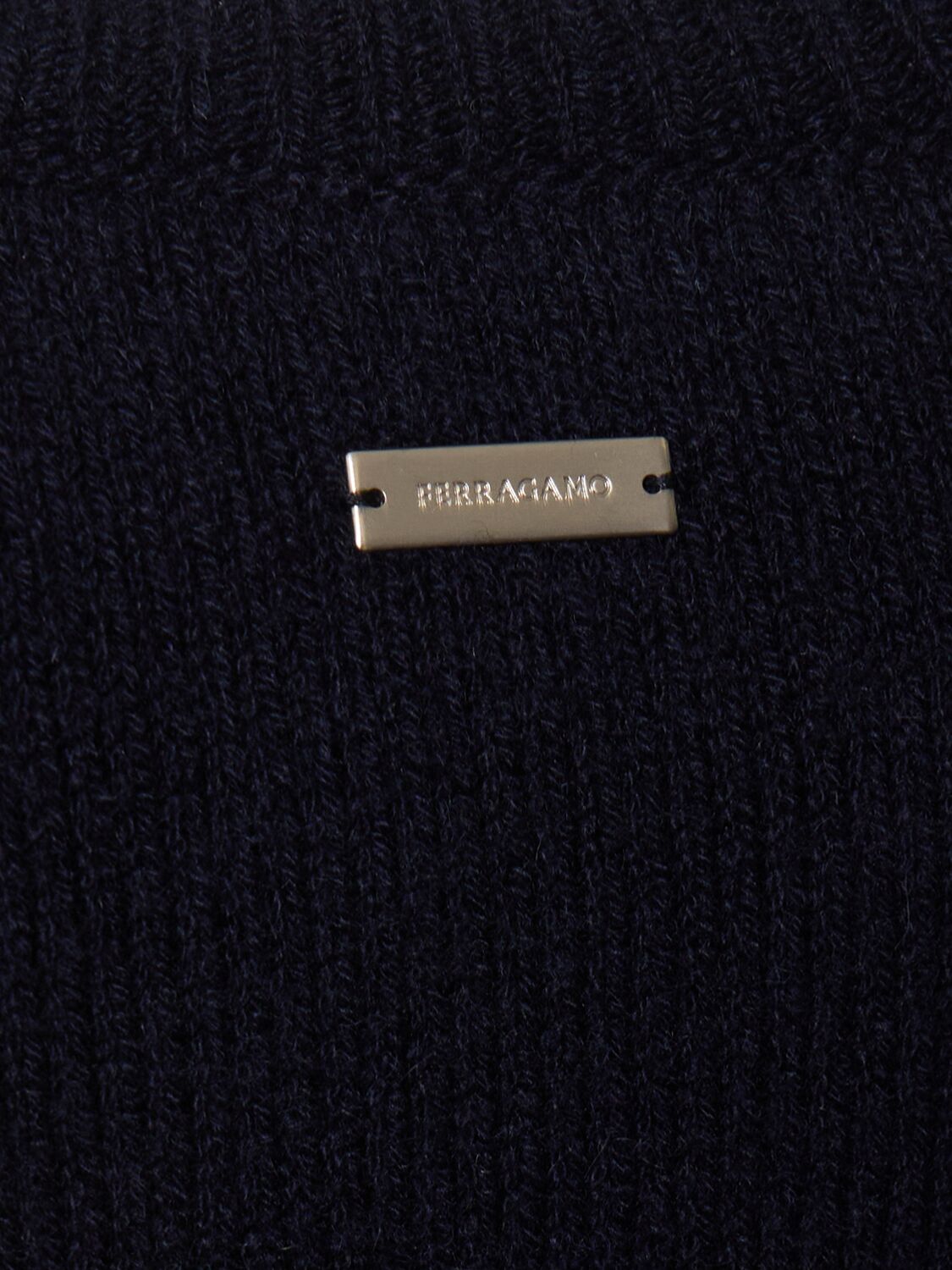 Shop Ferragamo Cashmere Blend Cutout Sweater In Navy