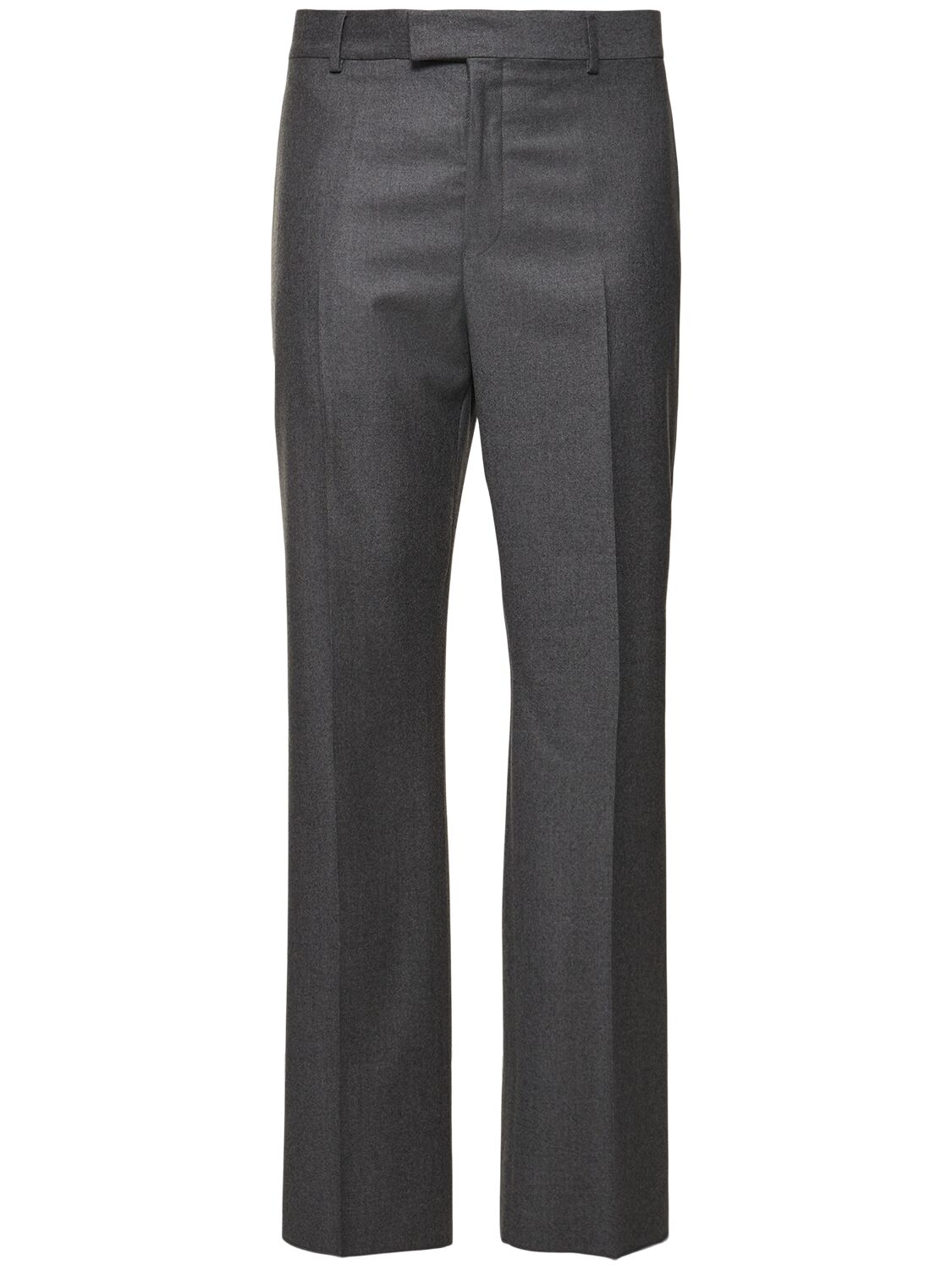 Ferragamo Wool Flannel Pants In Grey