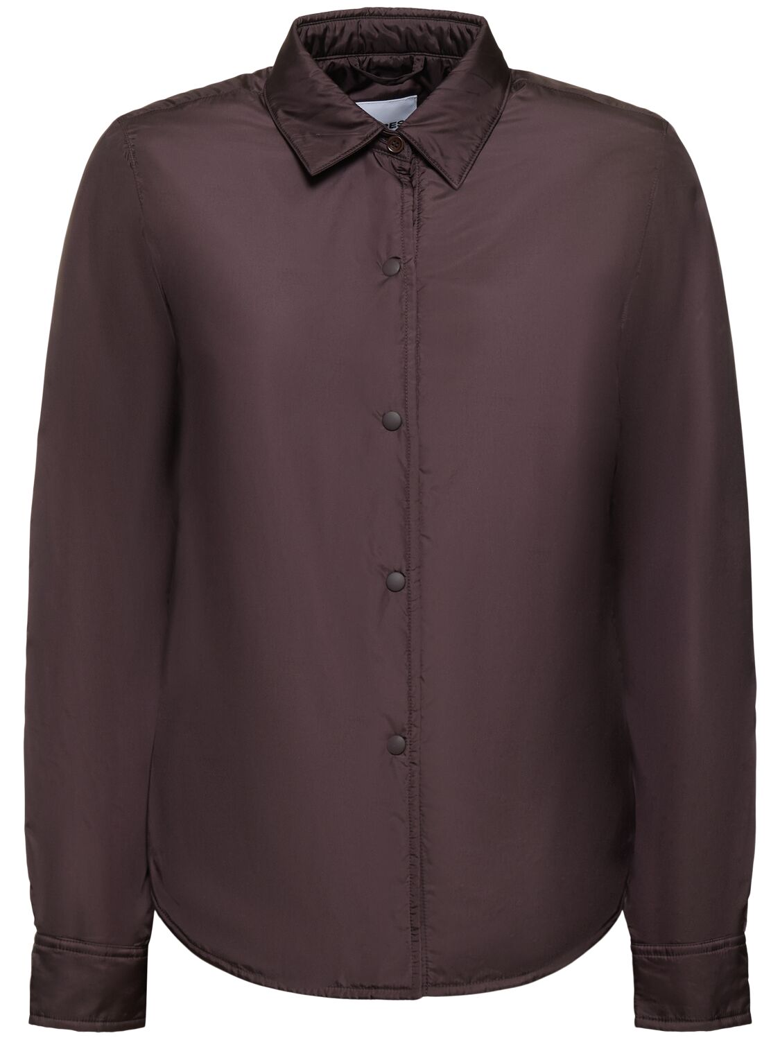 Aspesi Glue Nylon Shirt Jacket In Brown