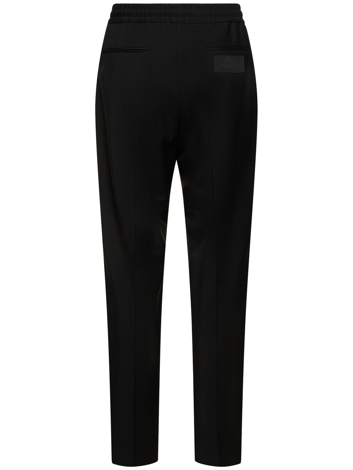 Shop Valentino Wool & Mohair Jogger Pants In Black