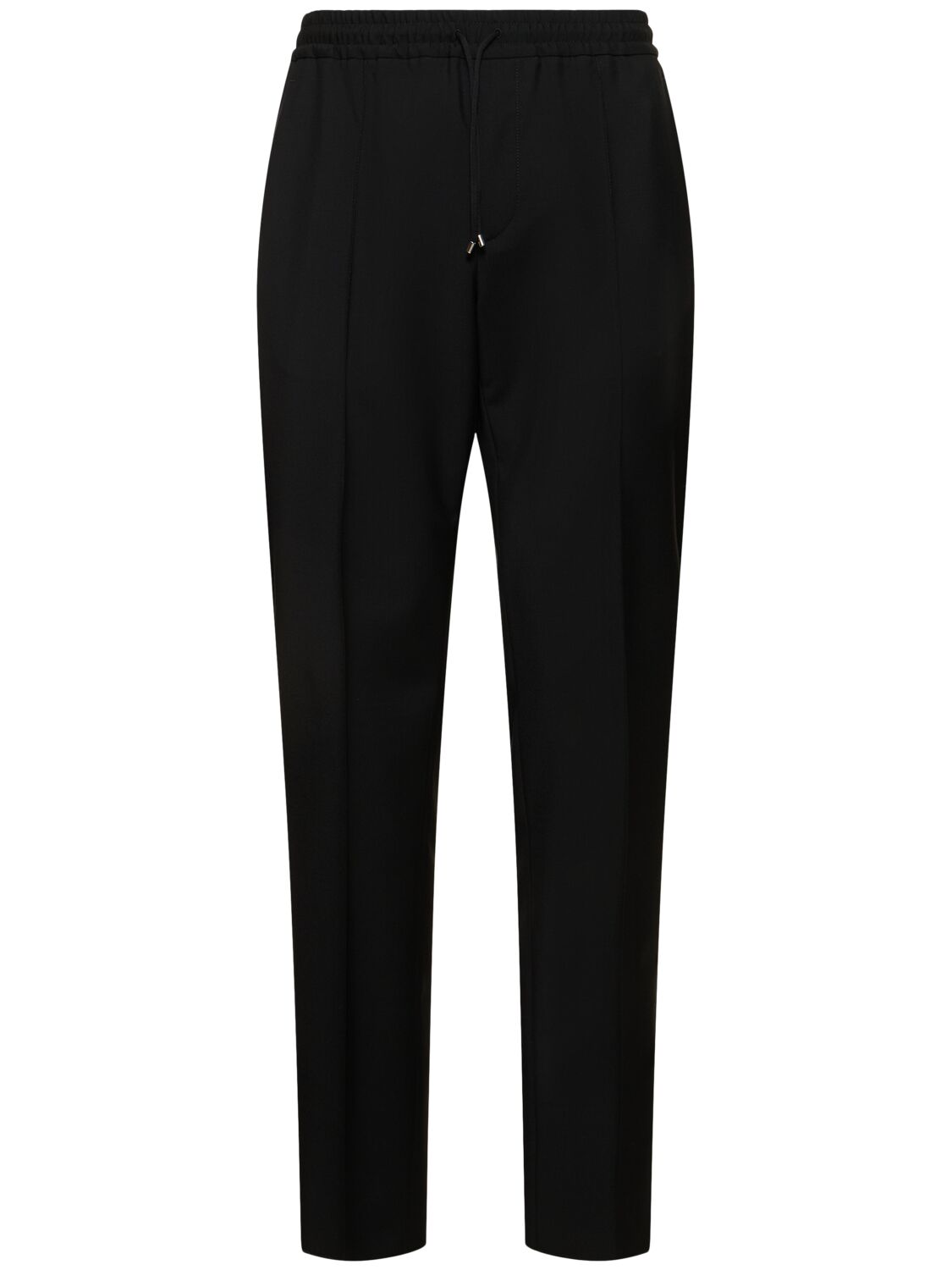 Shop Valentino Wool & Mohair Jogger Pants In Black