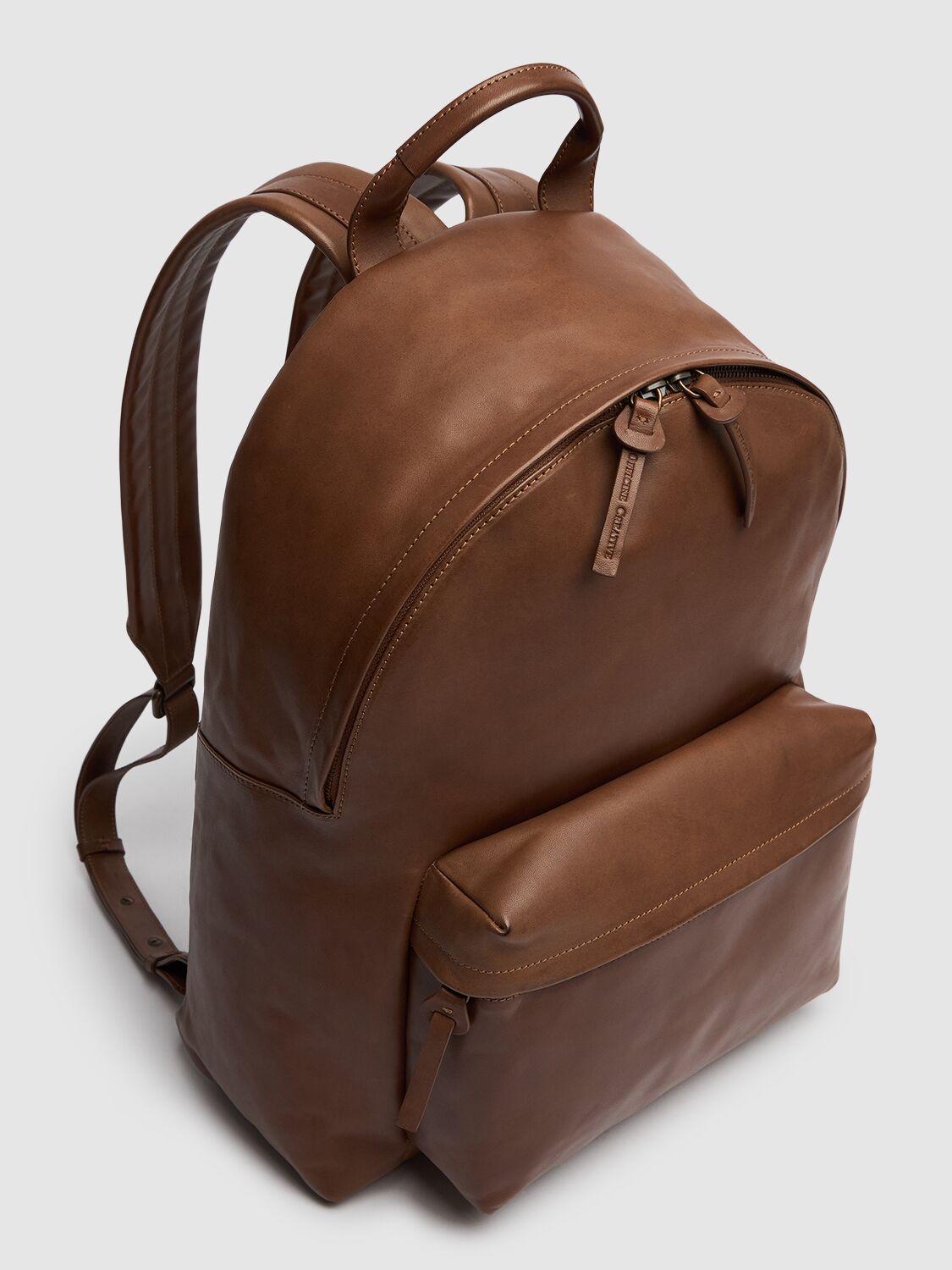 Shop Officine Creative Ocpack Leather Backpack In Castagno