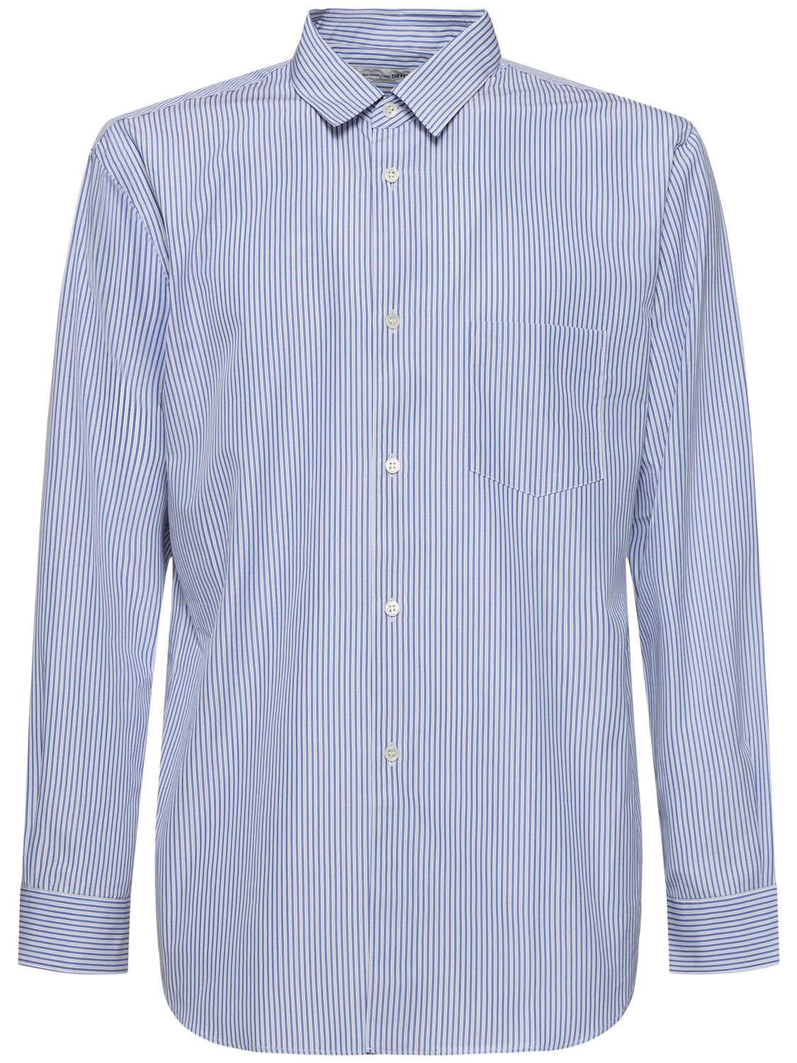 Comme Des Garçons Shirt Strong Will Cotton Shirt In Stripe