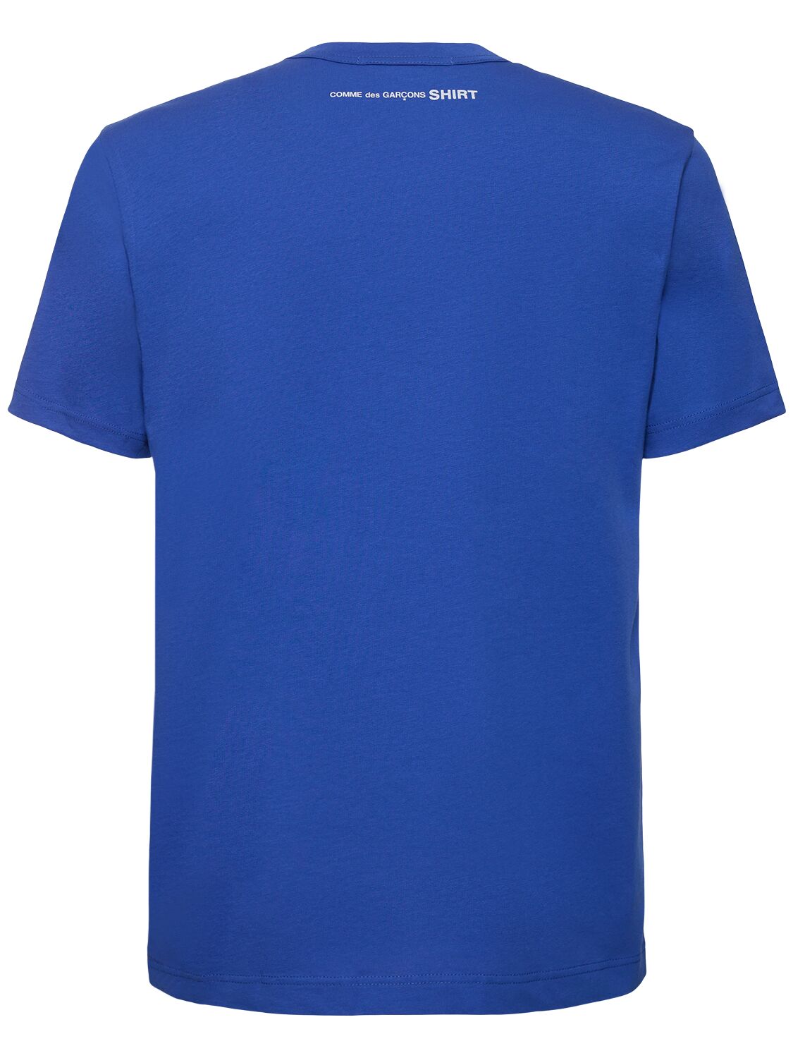 Shop Comme Des Garçons Shirt Cdg Logo Cotton T-shirt In Blue